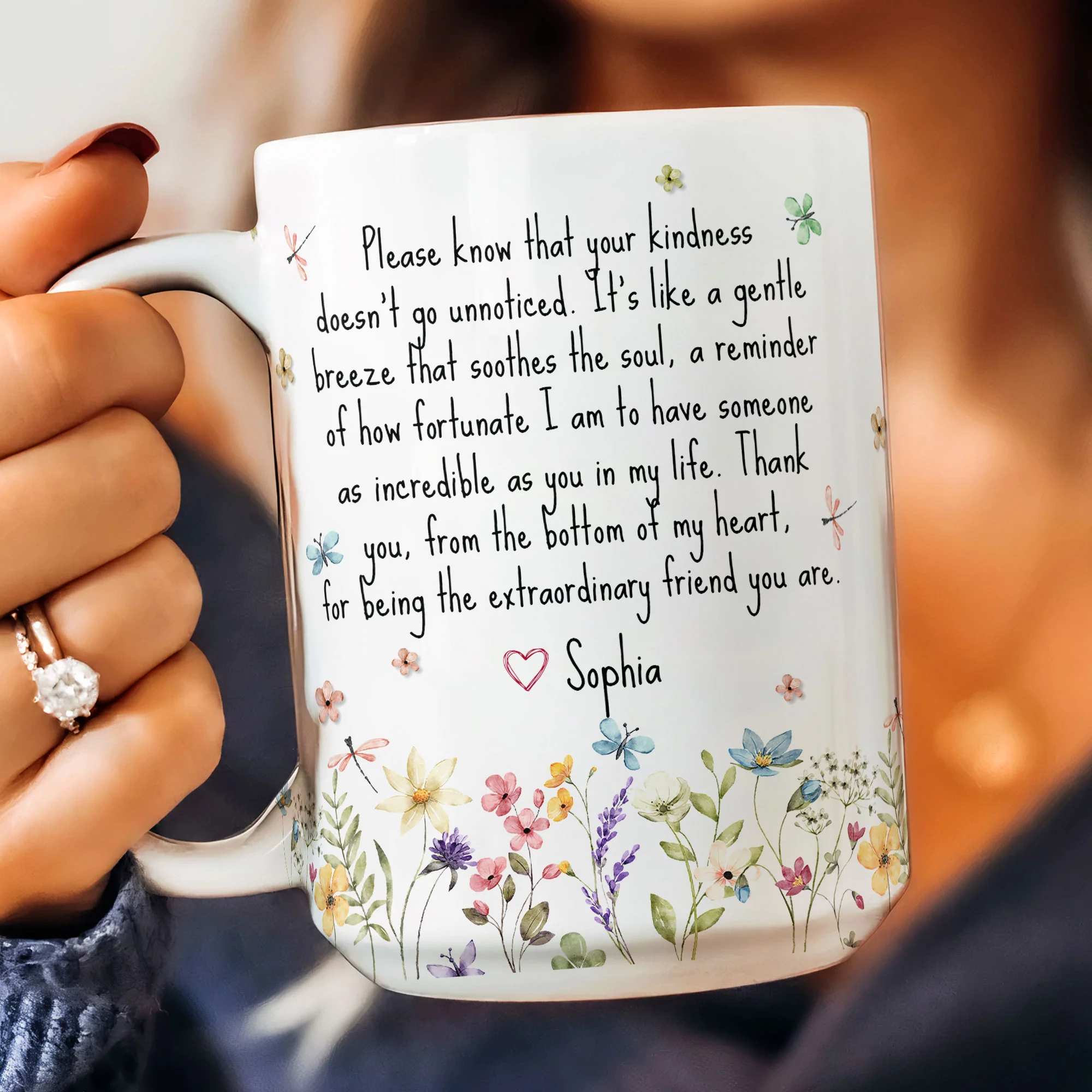 Thank You Gifts For Boss, Coworkers, Friends, Family - For Being The Extraordinary Friend - Personalized Mug - Image 4