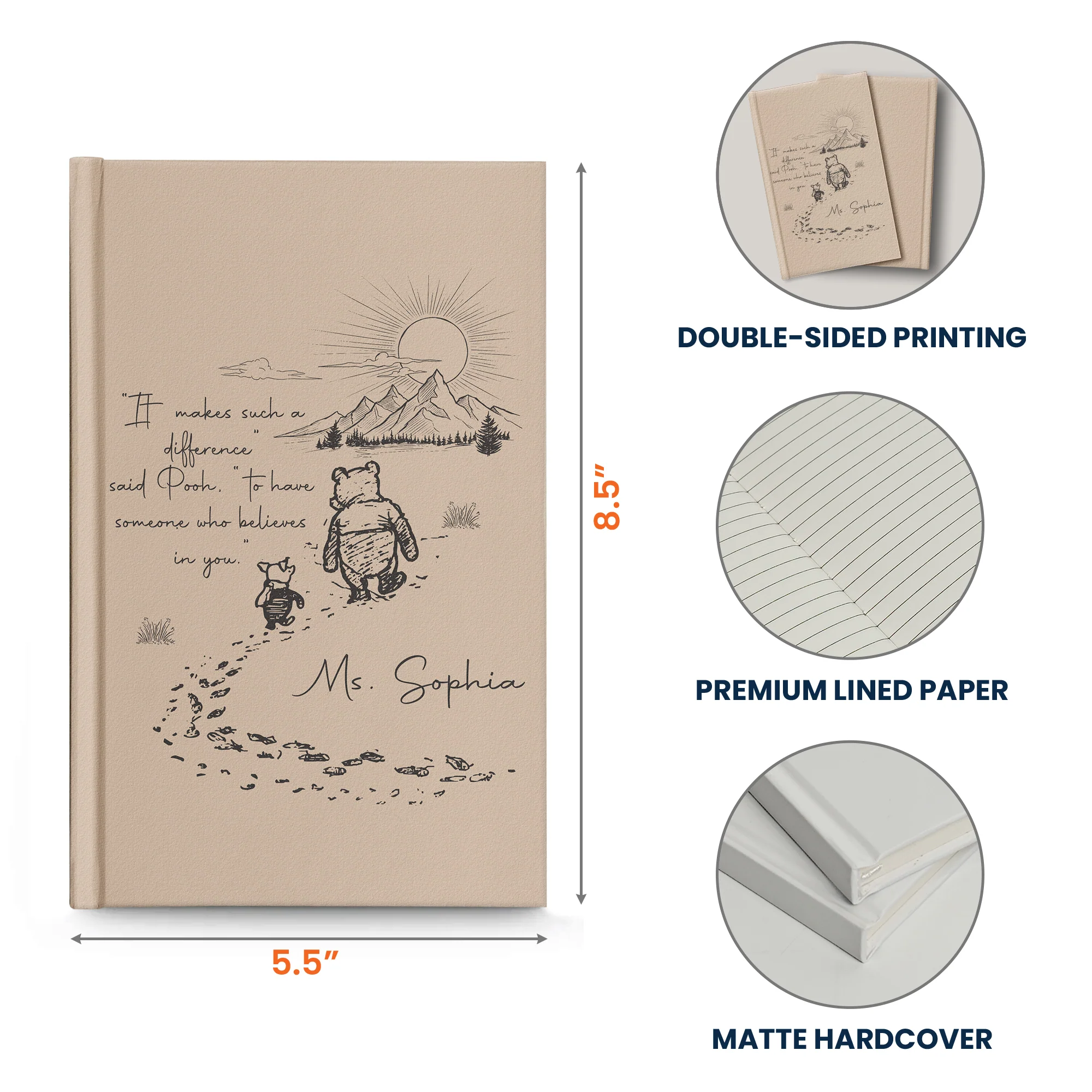 Thank You Teacher Gifts For Teacher Friend - Personalized Journal - Image 7