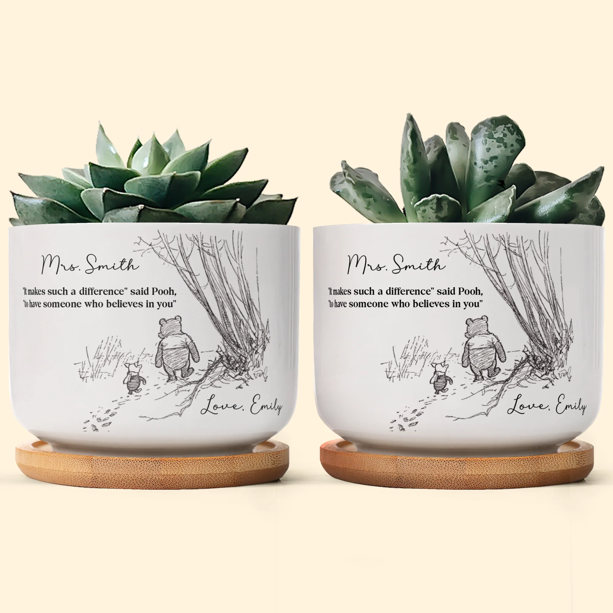 Thank You Teacher Gifts For Teacher Friend - Personalized Plant Pot - Image 2