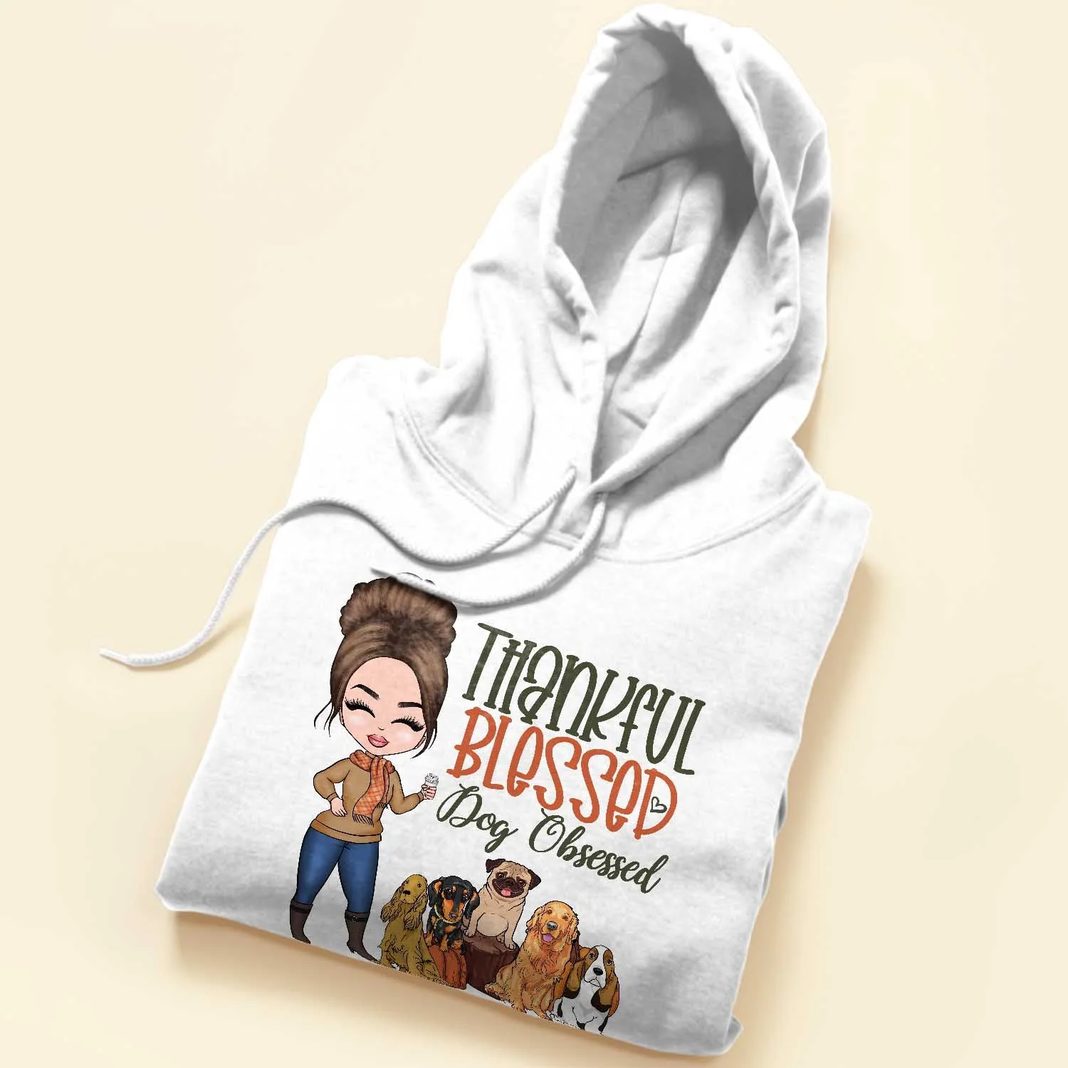 Thankful Blessed & Dog Obsessed - Personalized Shirt - Fall Season Gift For Dog Lover - Image 5