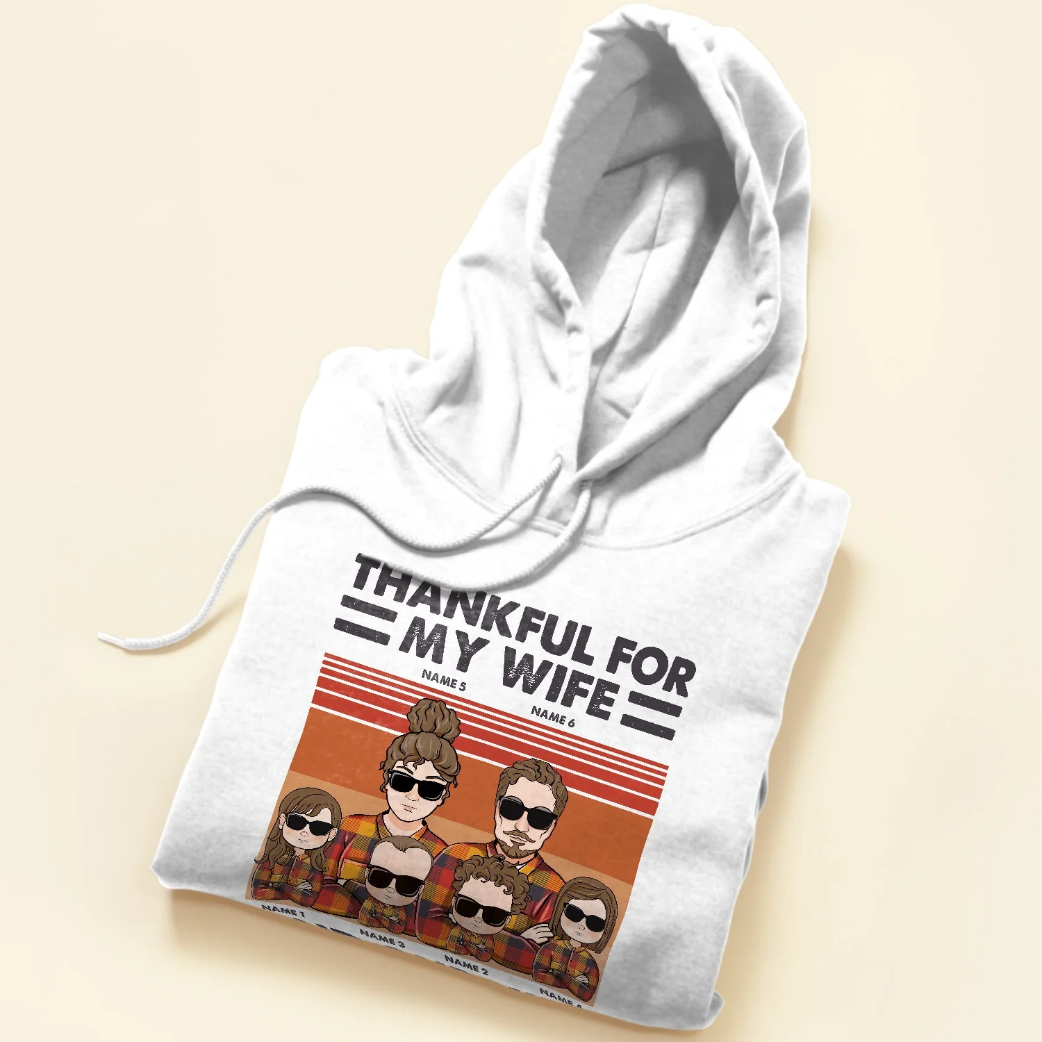 Thankful For My Wife And Kids - Personalized Shirt - Thanksgiving Gift For Husband - Image 5