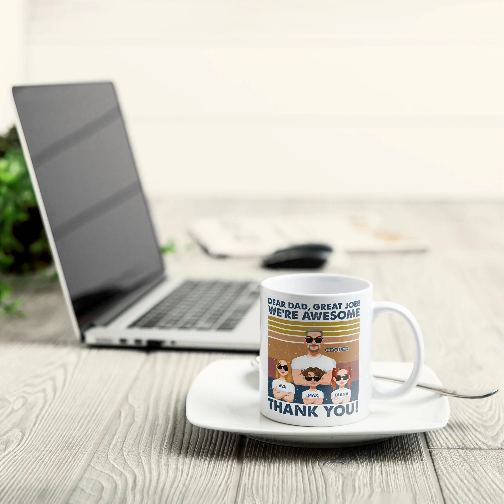 Thanks, Dad. We're Awesome (Light Version) - Personalized Mug - Image 3