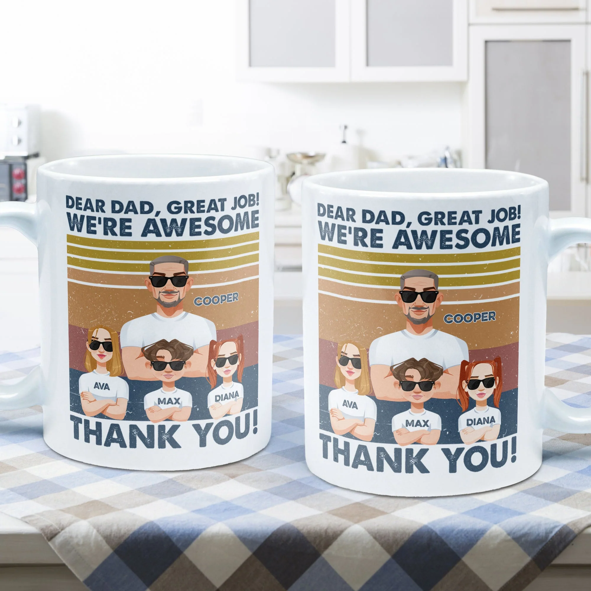 Thanks, Dad. We're Awesome (Light Version) - Personalized Mug - Image 5