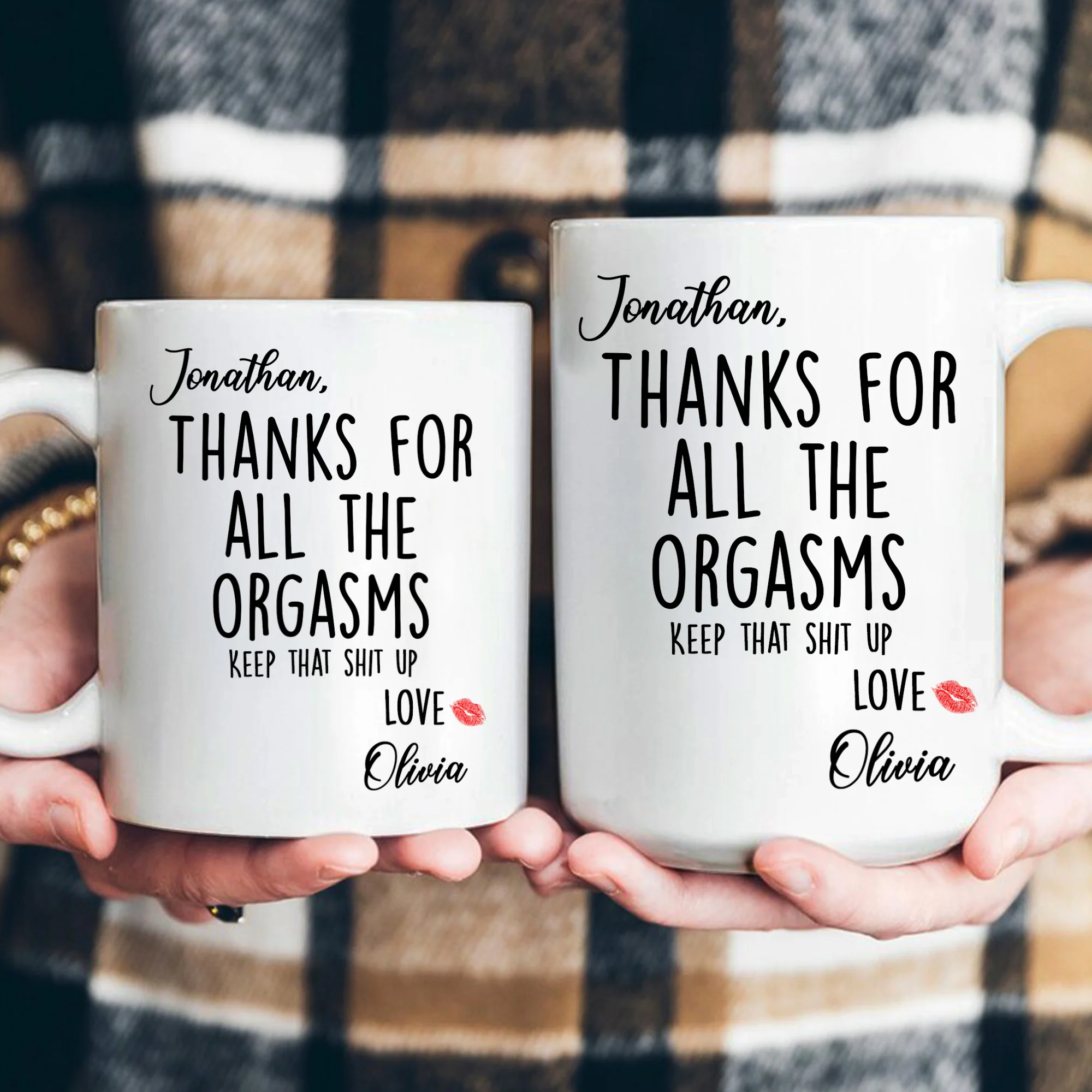 Thanks For All The Orgasms Funny Gift For Husband Boyfriend - Personalized Mug - Image 4