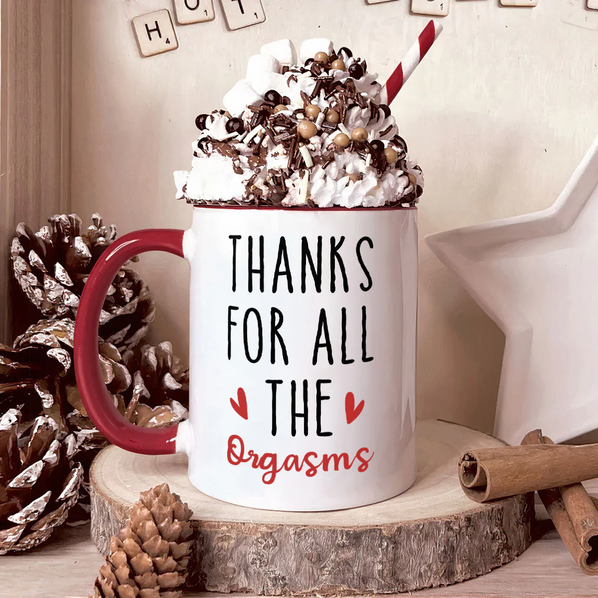 Thanks For All The Orgasms - Personalized Accent Mug - Image 3