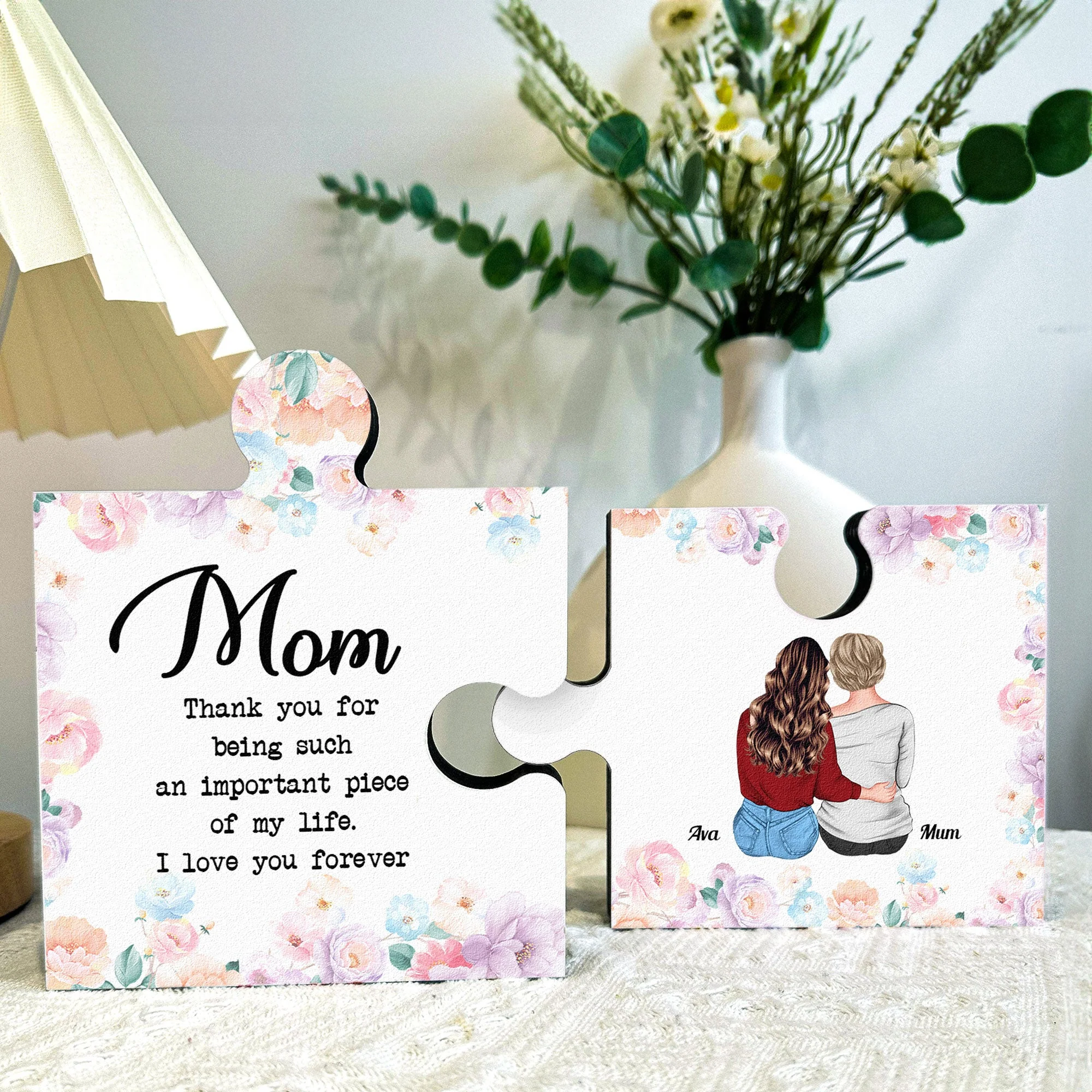 Thanks For Being Such An Important Piece Of My Life - Personalized Wooden Jigsaws Puzzle - Image 4