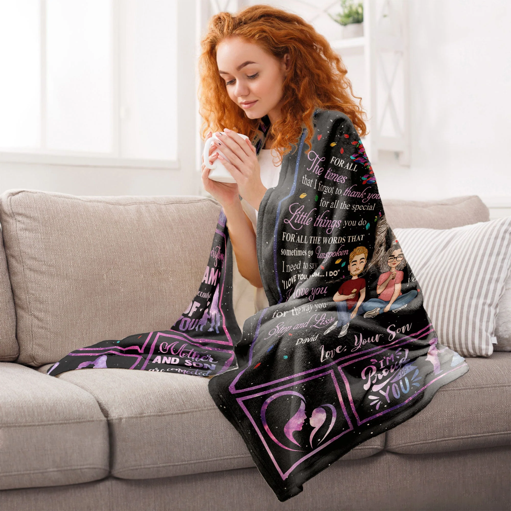 Thanks For Everything, Mom - Personalized Blanket - Mother's Day, Birthday Gift For Mom, Mother - From Son - Image 5