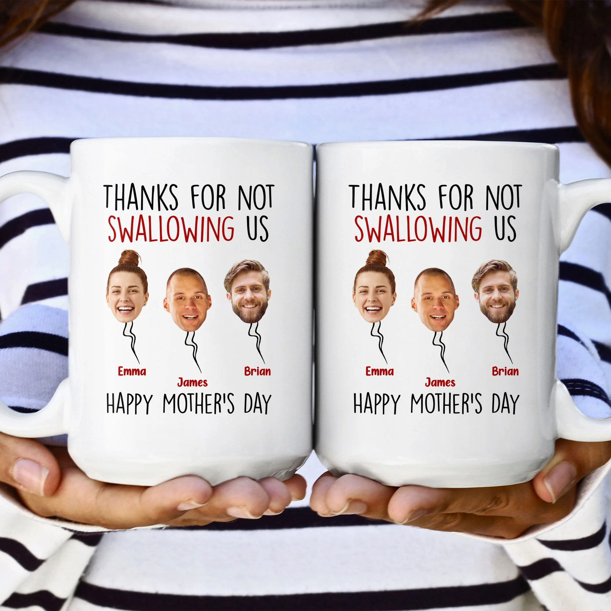Thanks For Not Swallowing Us - Personalized Photo Mug - Image 7