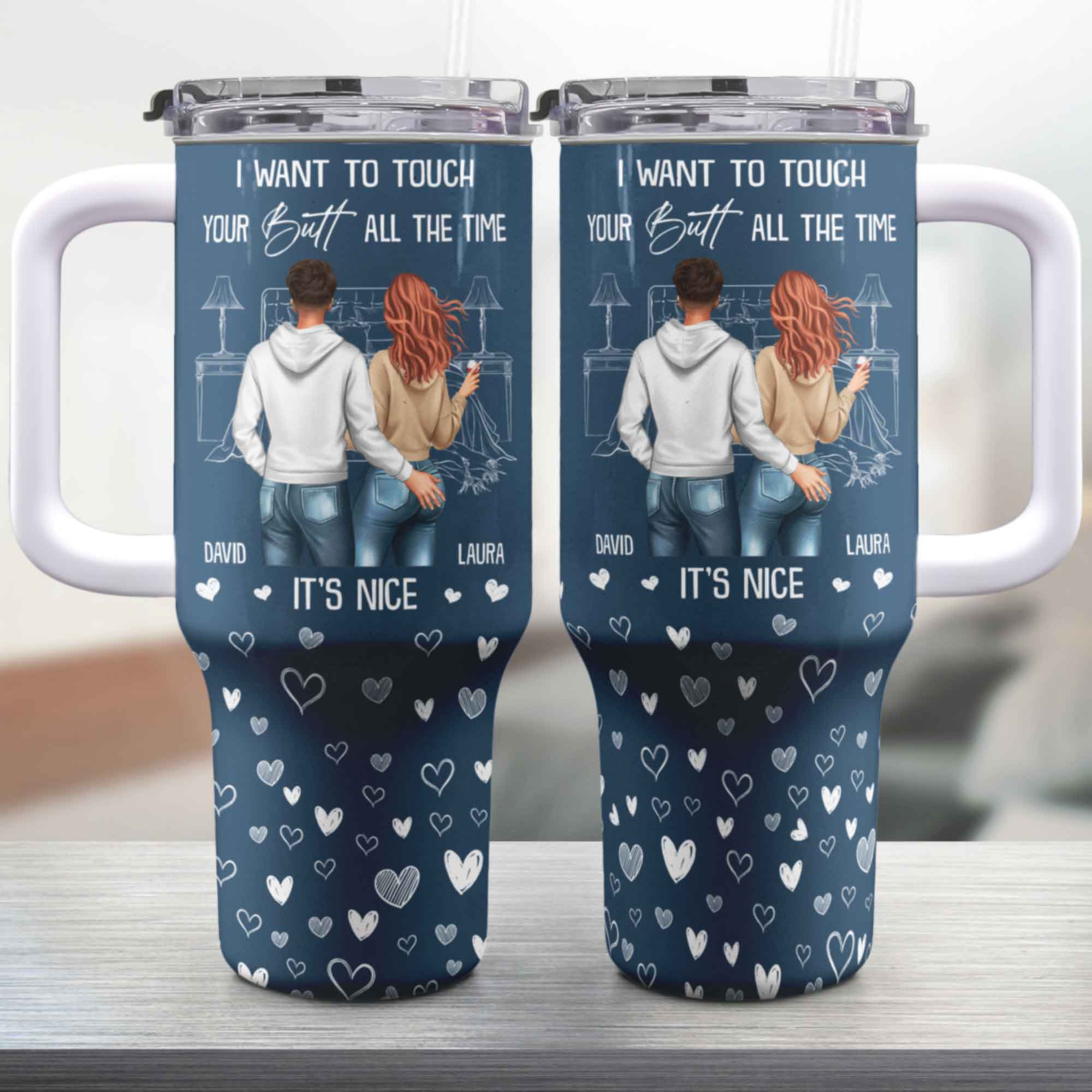 That Butt Sure Is A Bonus - Personalized 40oz Tumbler With Straw - Image 2