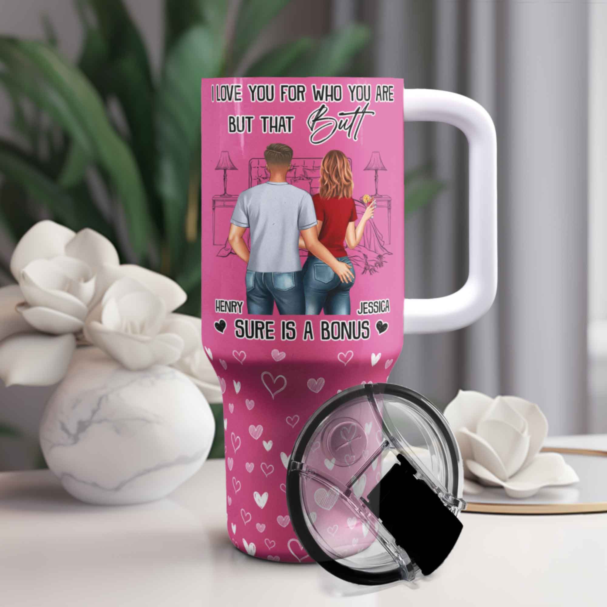 That Butt Sure Is A Bonus - Personalized 40oz Tumbler With Straw - Image 3