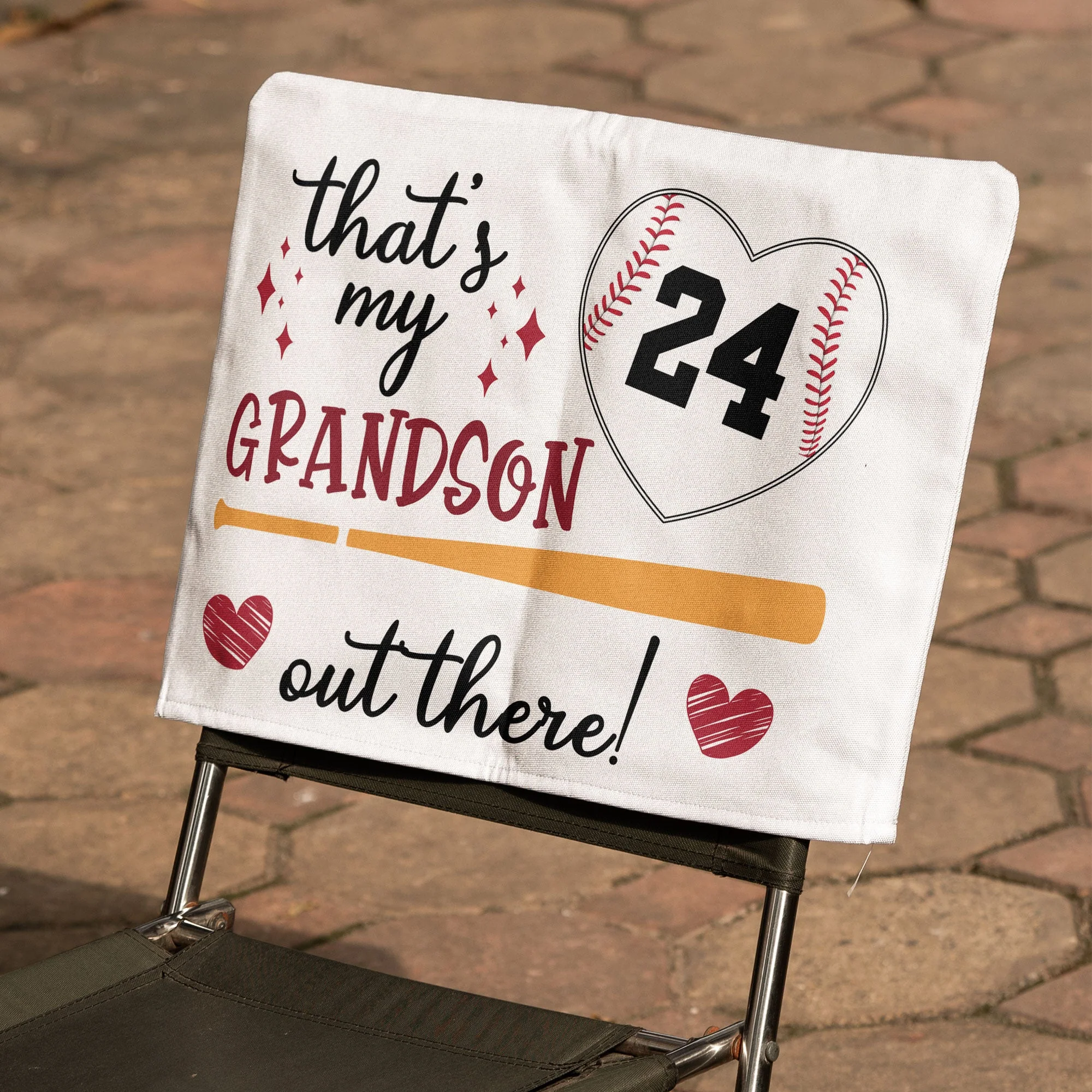 That's My Boy Out There! - Personalized Folding Chair Cover - Image 4