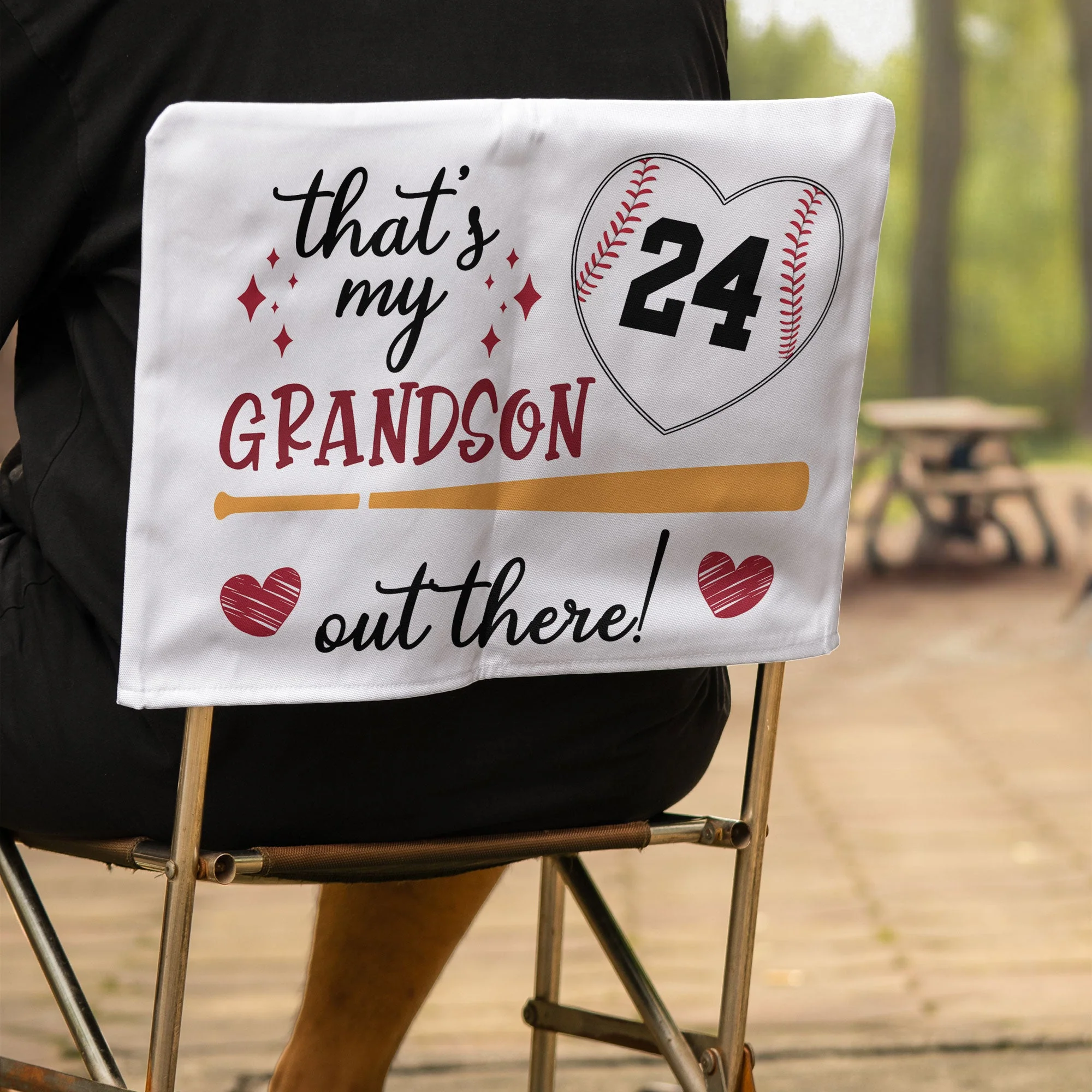 That's My Boy Out There! - Personalized Folding Chair Cover - Image 5