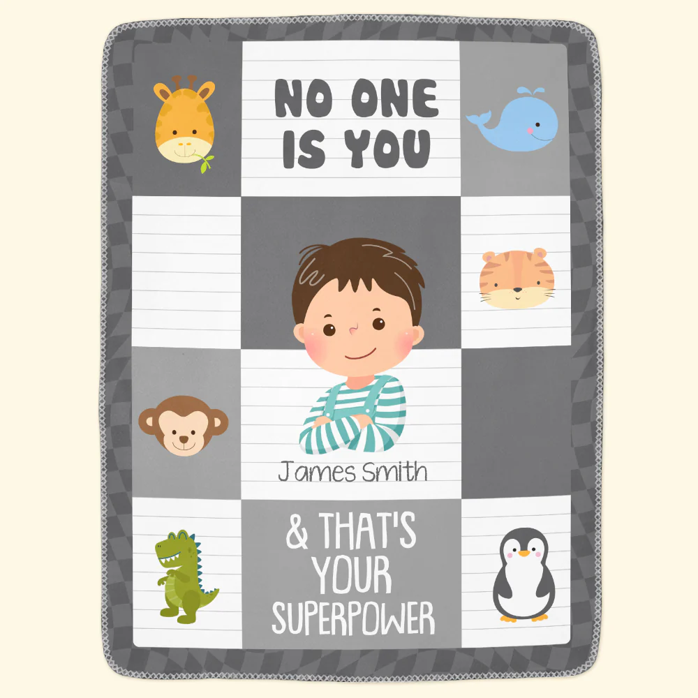 That's Your Superpower - Personalized Kid Blanket - Image 3