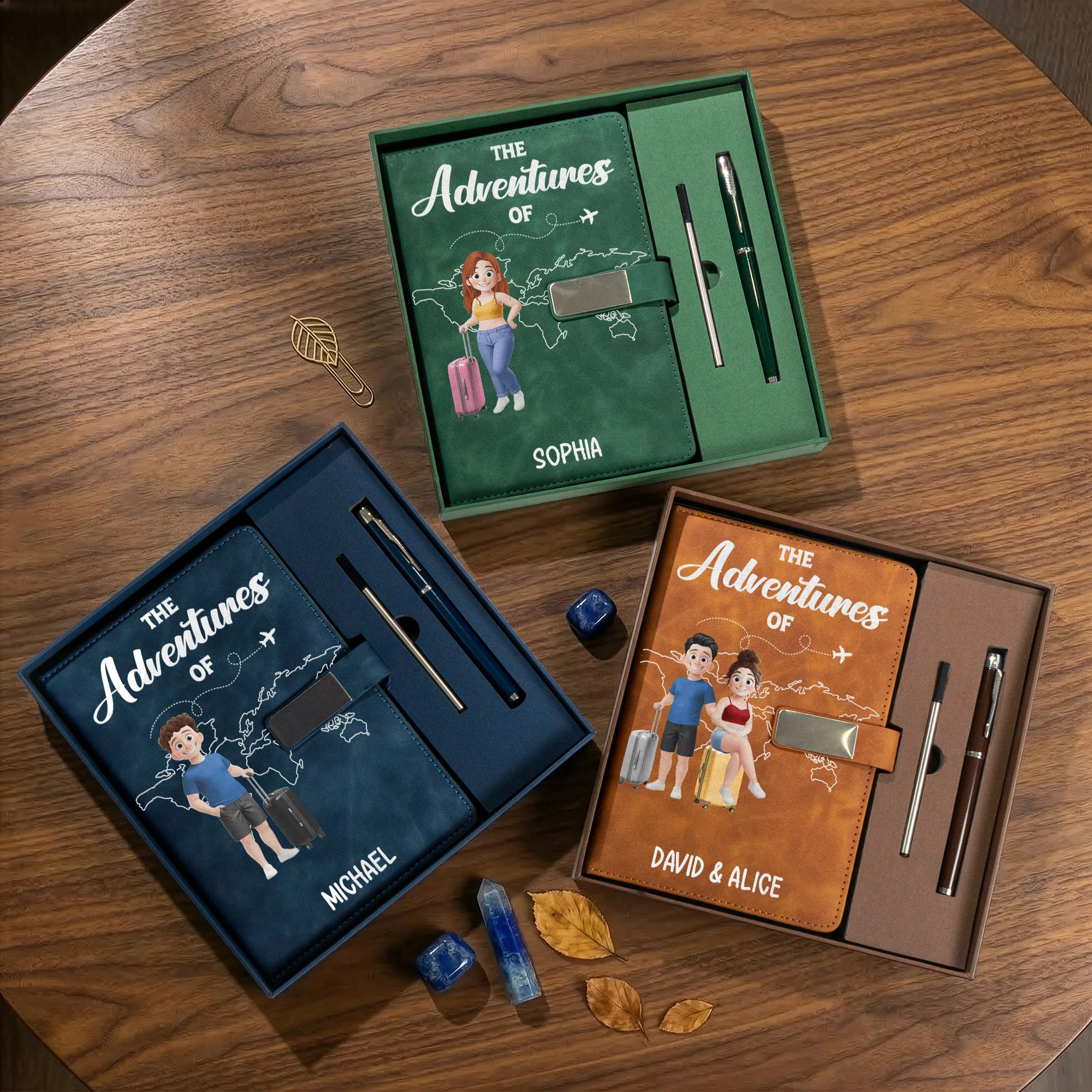 The Adventures Of Travel Lovers - Personalized Notebook Set - Image 2