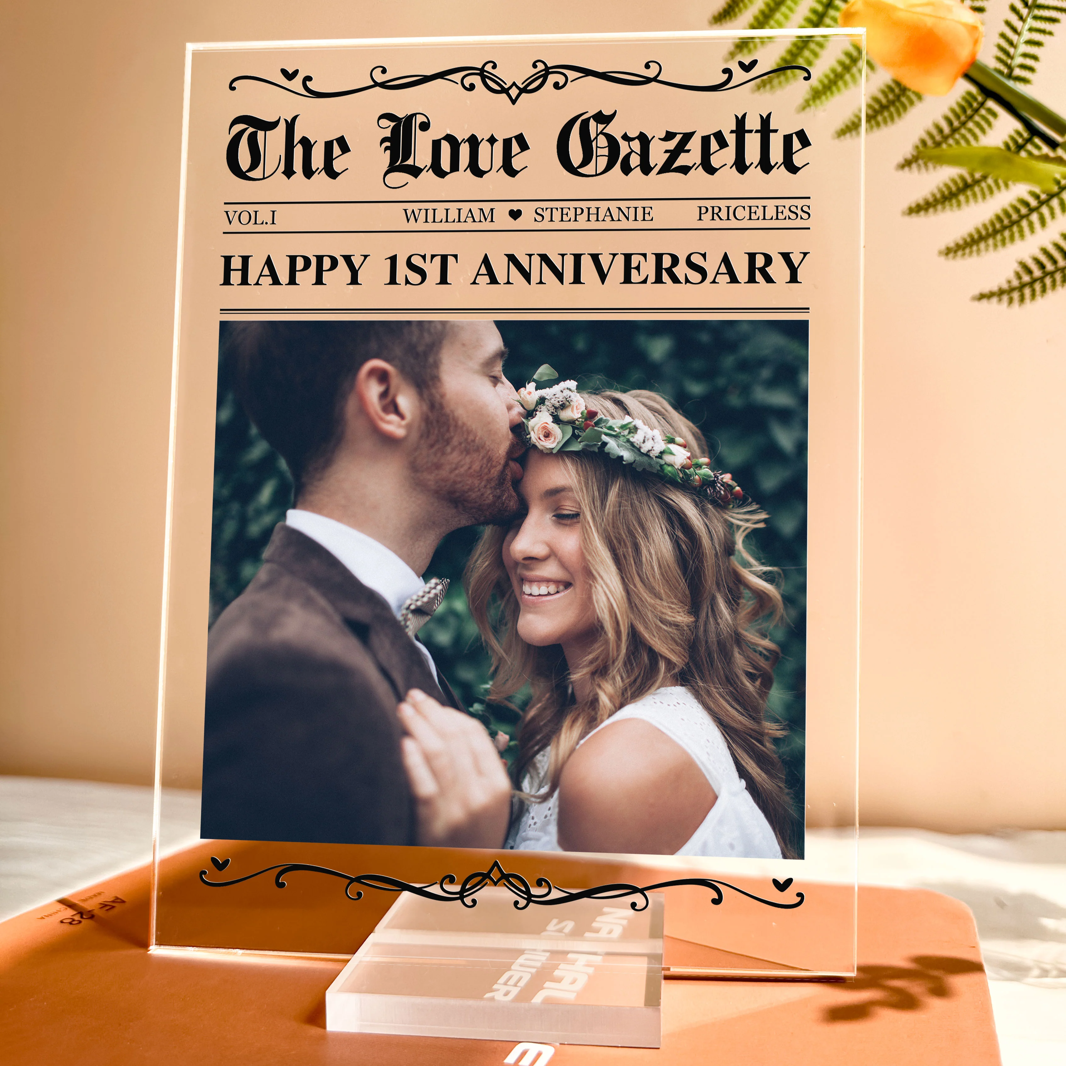 The Anniversary Times Newspaper - Personalized Acrylic Photo Plaque - Image 6