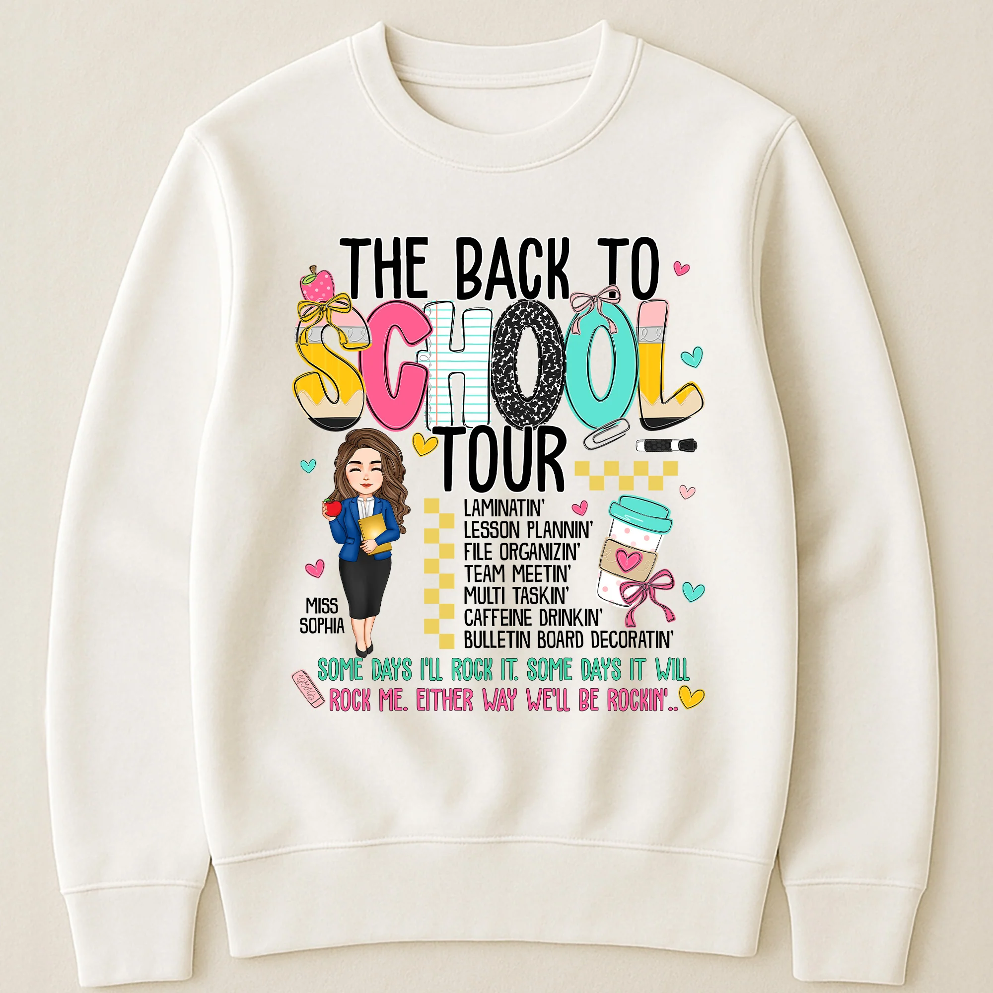 The Back To School Tour Teacher Custom Gift - Personalized Shirt - Image 3