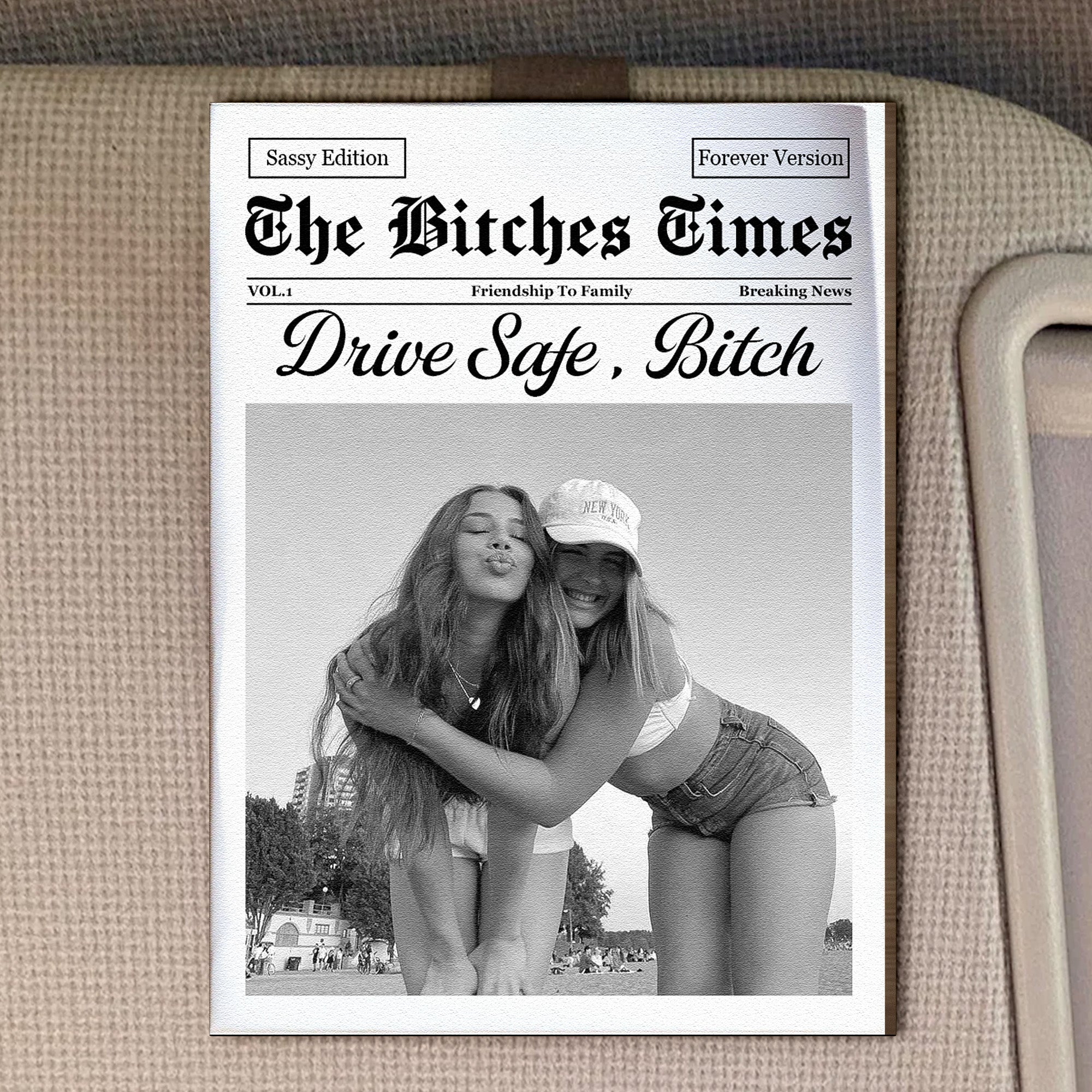 The Best B*tches Friendship - Drive Safe, Besties - Personalized Car Visor Clip - Image 2