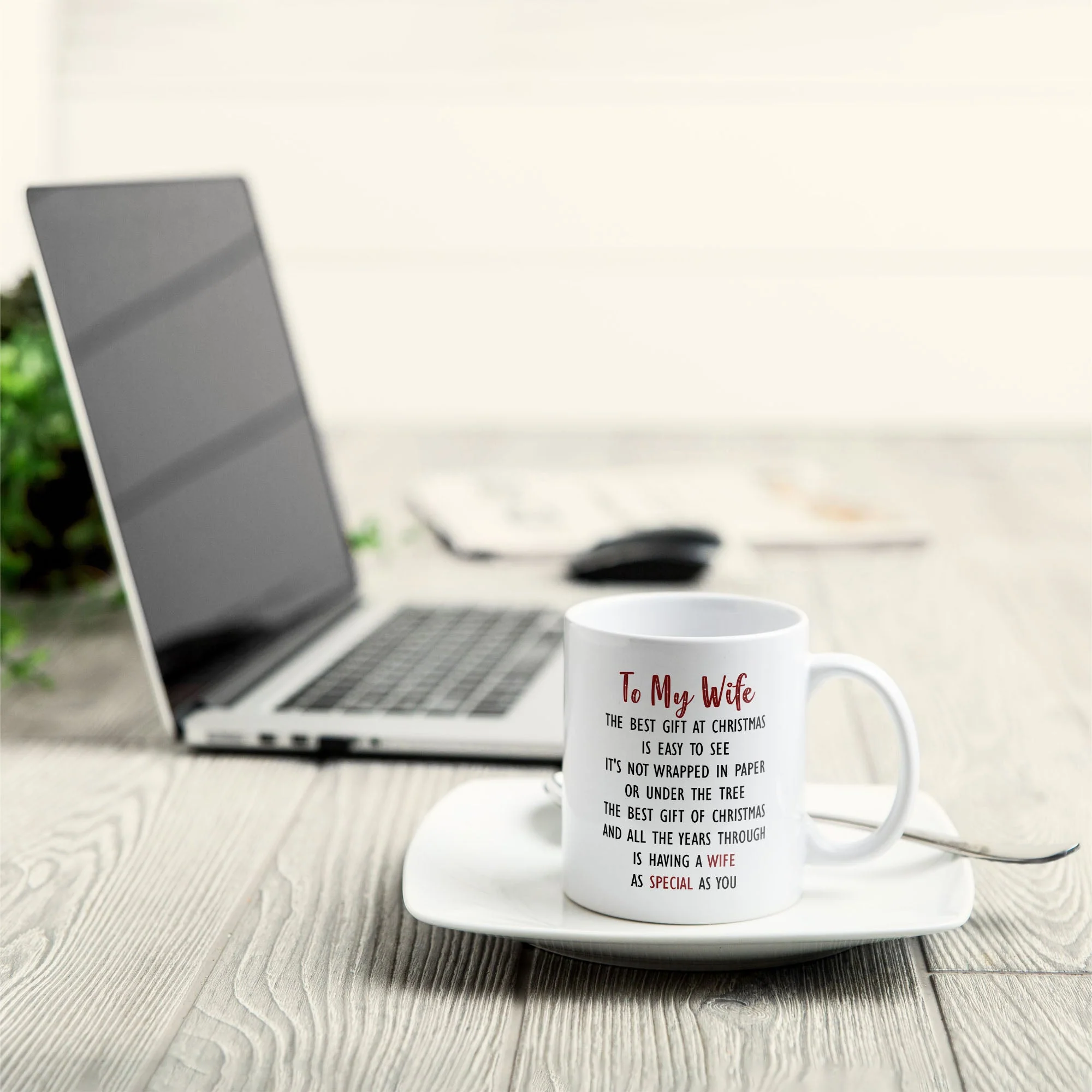 The Best Gift At Christmas Is Easy To See - Personalized Mug - Anniversary Gift For Wife, Wifey - Image 2