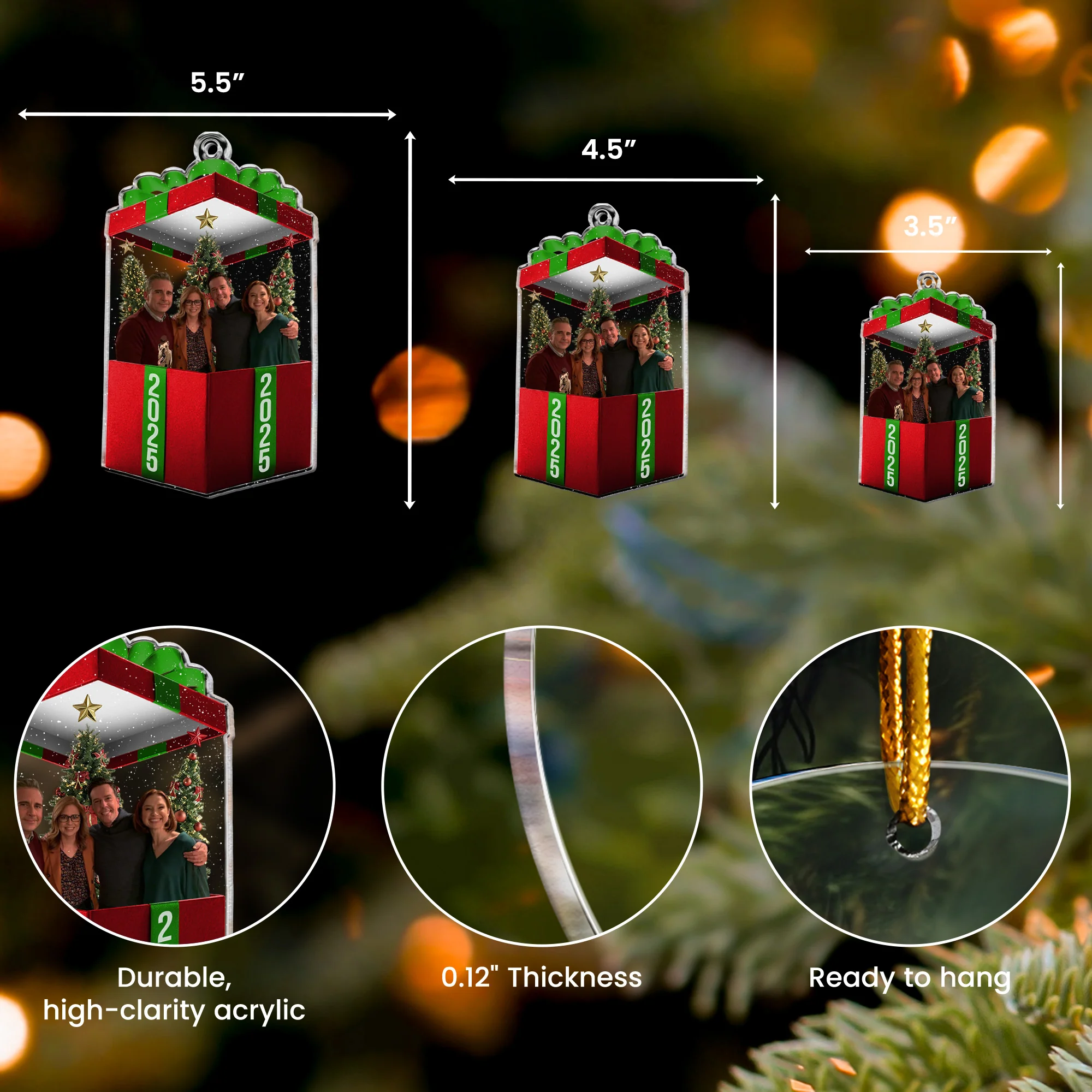 The Best Gift Ever - Personalized Acrylic Photo Ornament - Image 6
