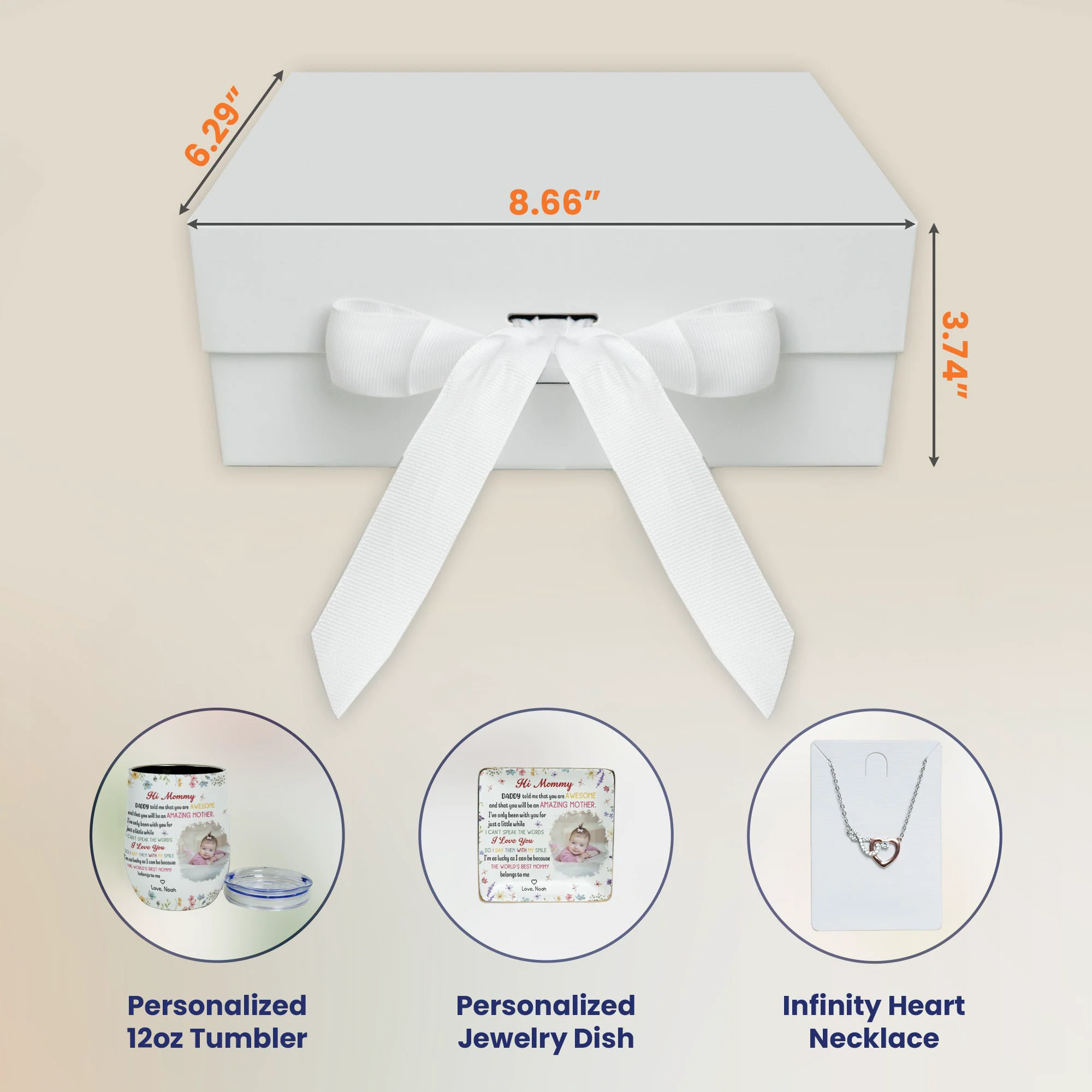 The Best Mommy Belongs To Me First Mom New Mom Gift - Personalized Infinity Necklace Gift Box Set - Image 4