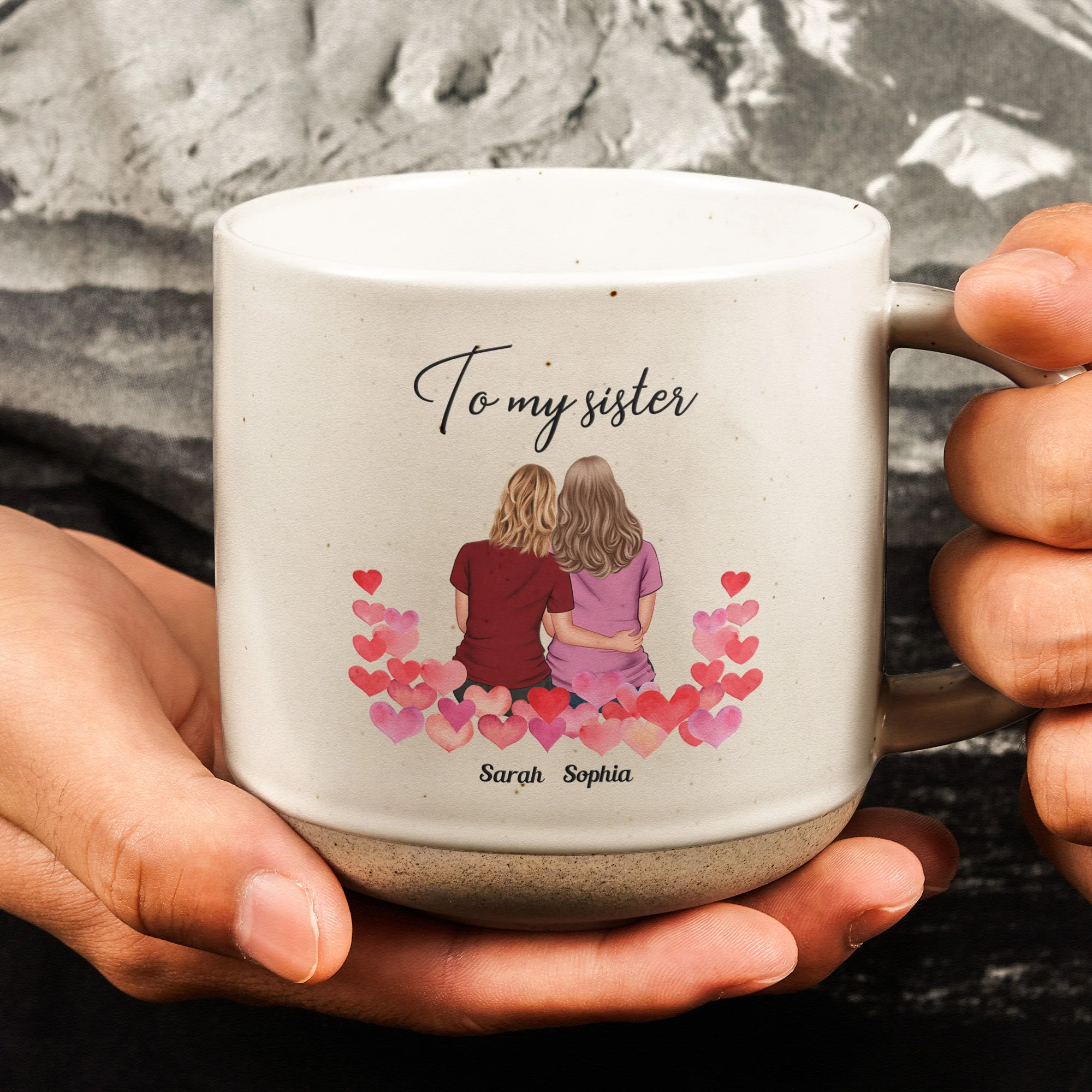 The Bond Between Us Will Always Be Strong - Personalized Pottery Mug - Image 3