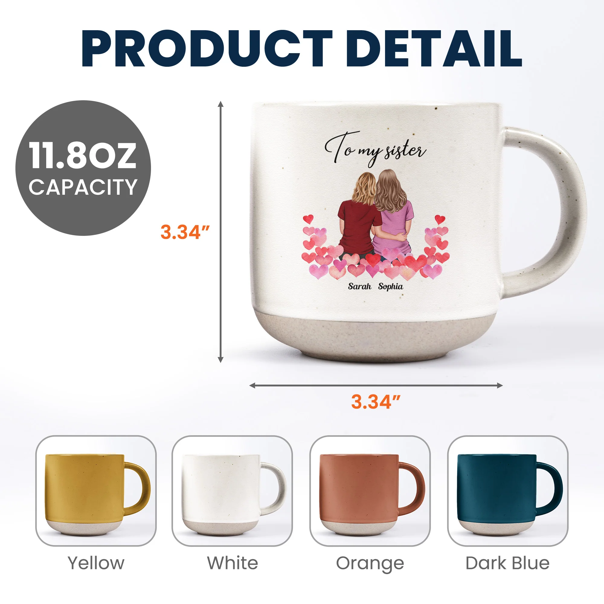 The Bond Between Us Will Always Be Strong - Personalized Pottery Mug - Image 7
