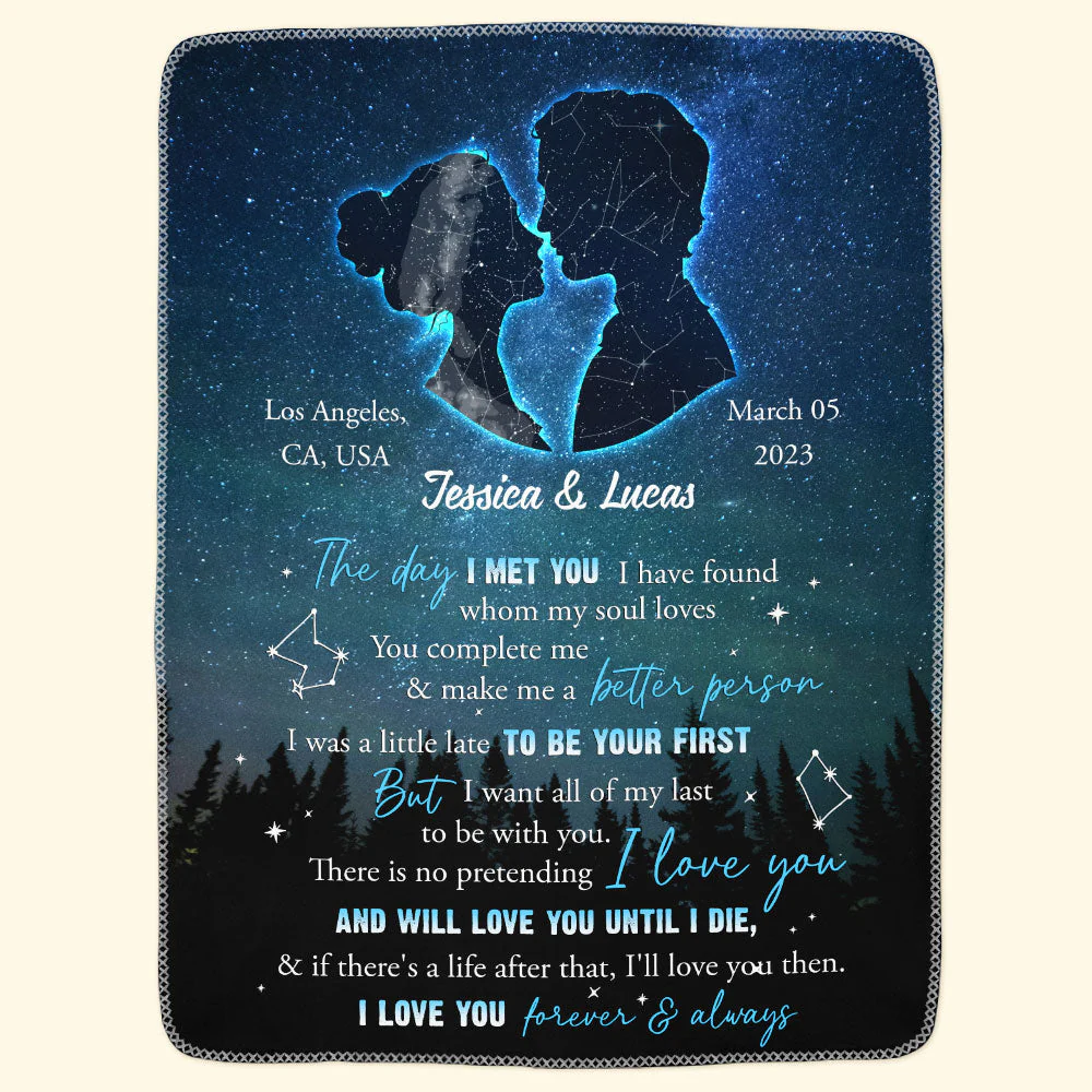 The Day I Met You I Found The One Whom My Soul Loves - Personalized Blanket - Image 5