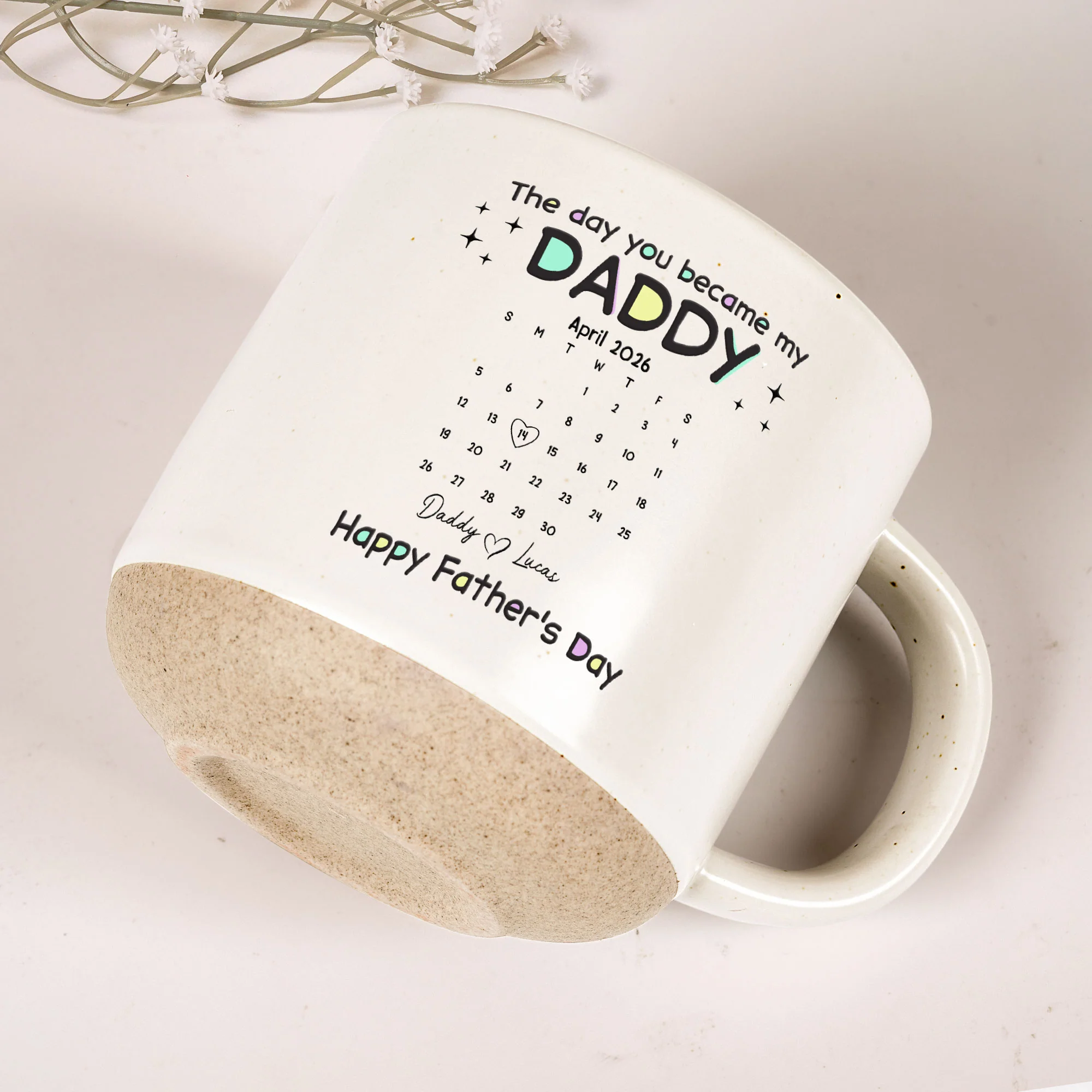 The Day You Became My Daddy - Personalized Mug - Image 4