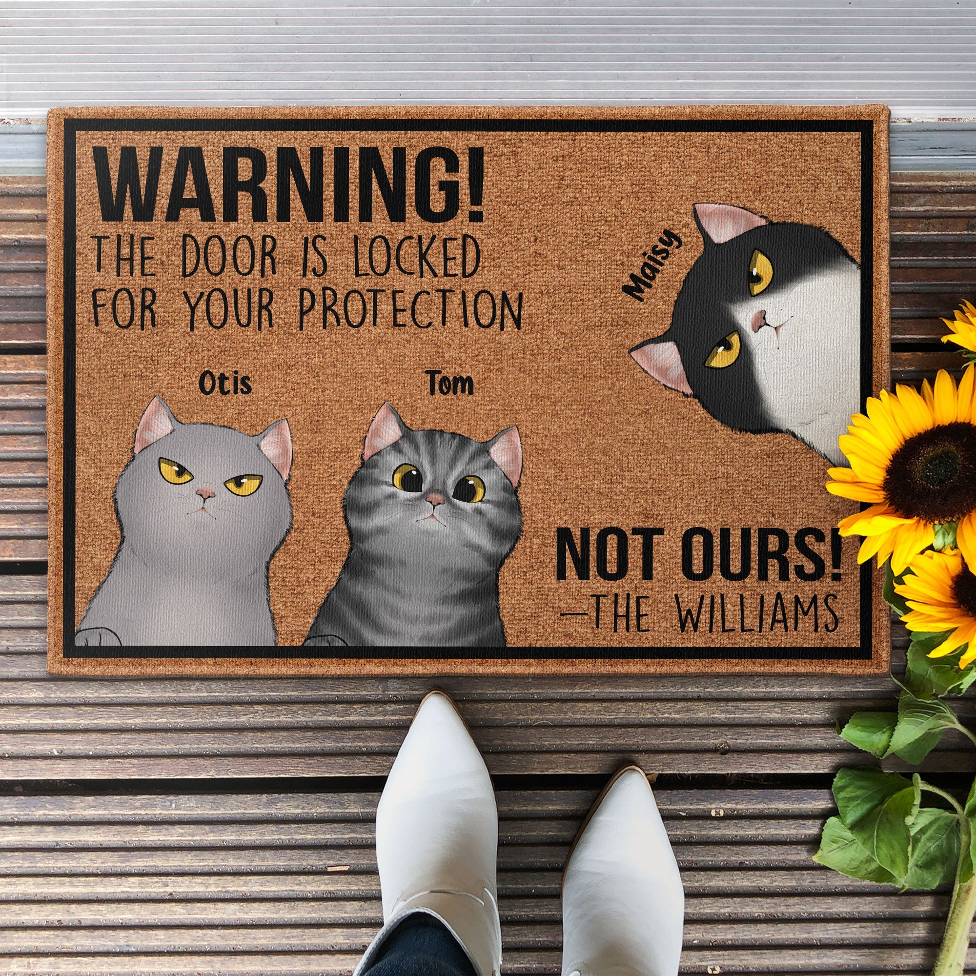 The Door Is Locked - Personalized Doormat - Image 2