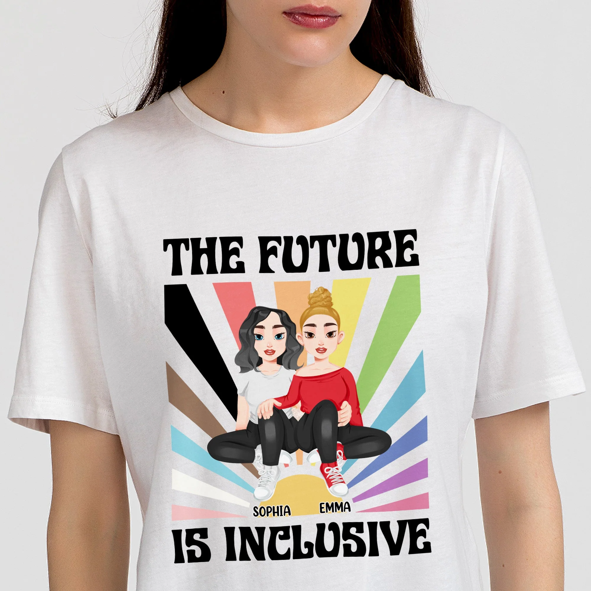The Future is Inclusive Love Pride Month - Personalized Shirt - Image 2