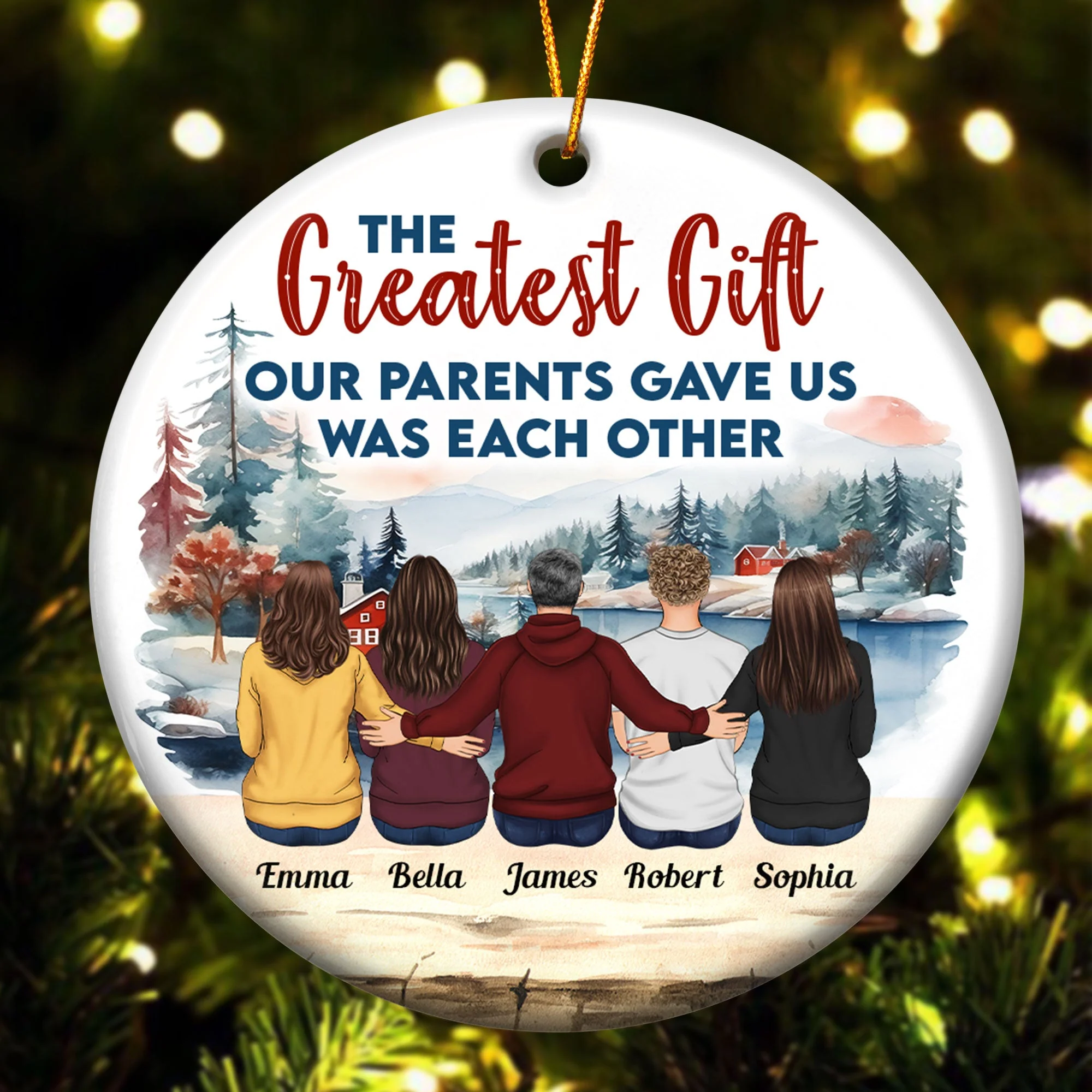 The Gift They Gave Us - Personalized Ceramic Ornament - Image 4
