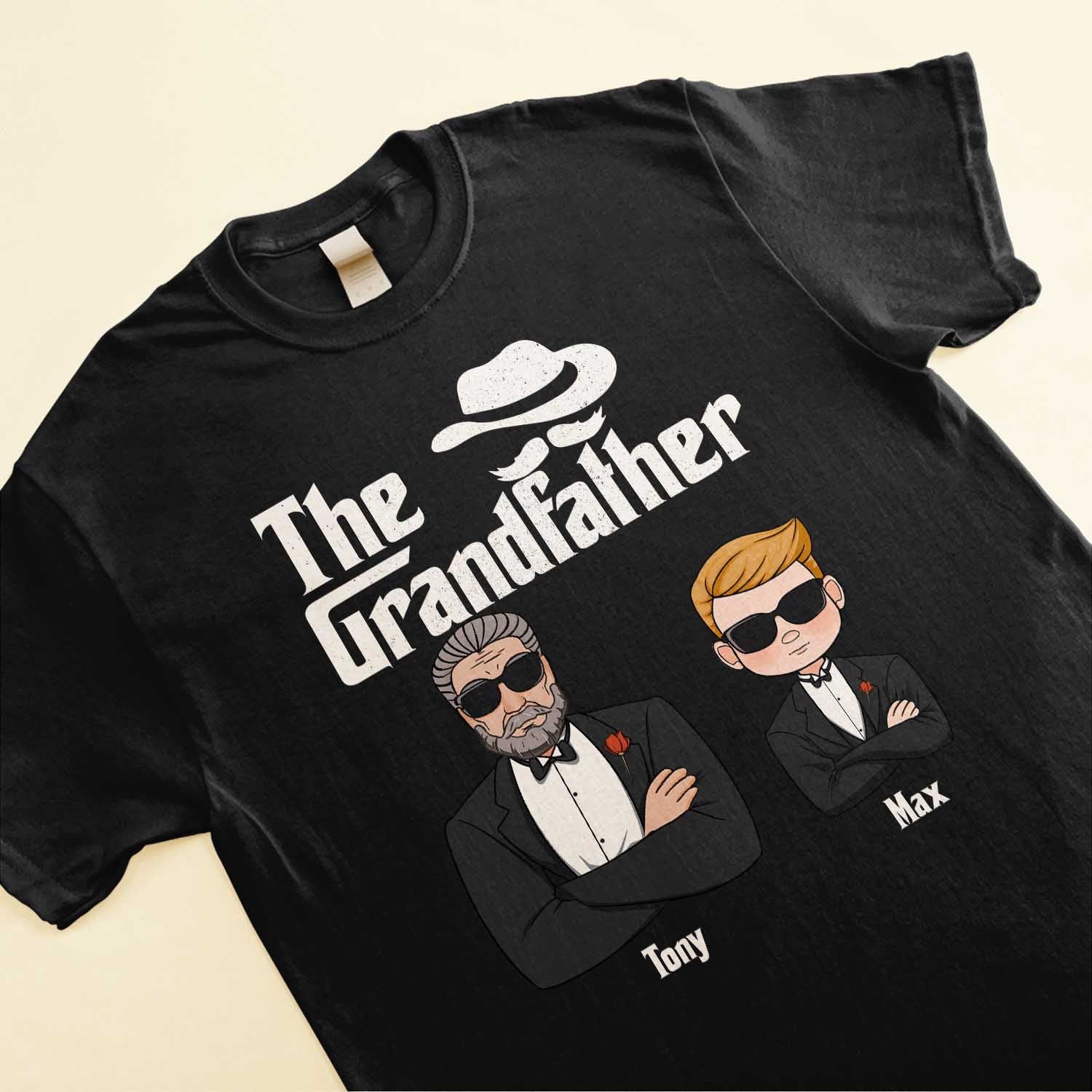The Grandfather - Personalized Shirt - Grandpa And Kids Suit - Image 3
