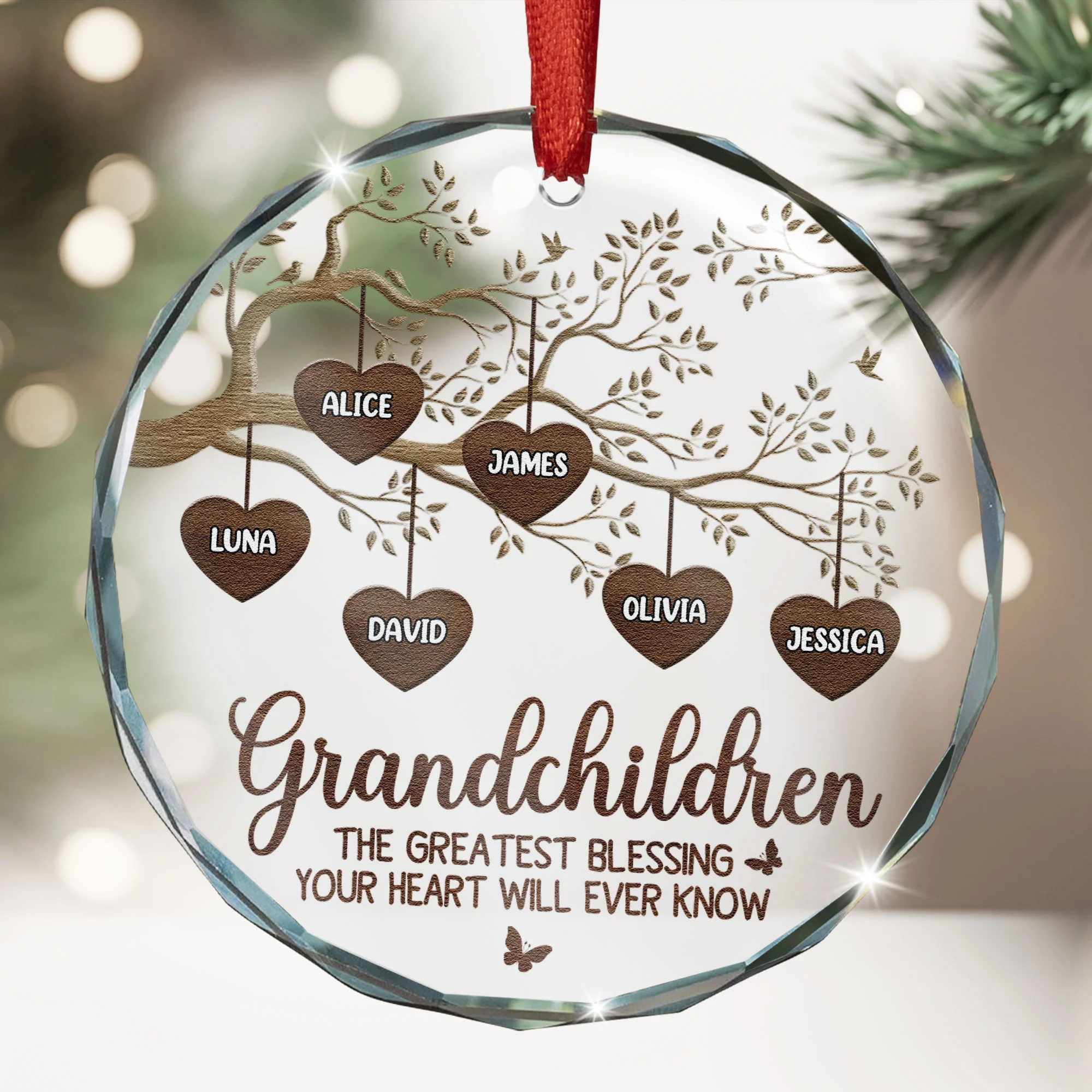 The Greatest Blessing - Personalized Glass Ornament - Image 4