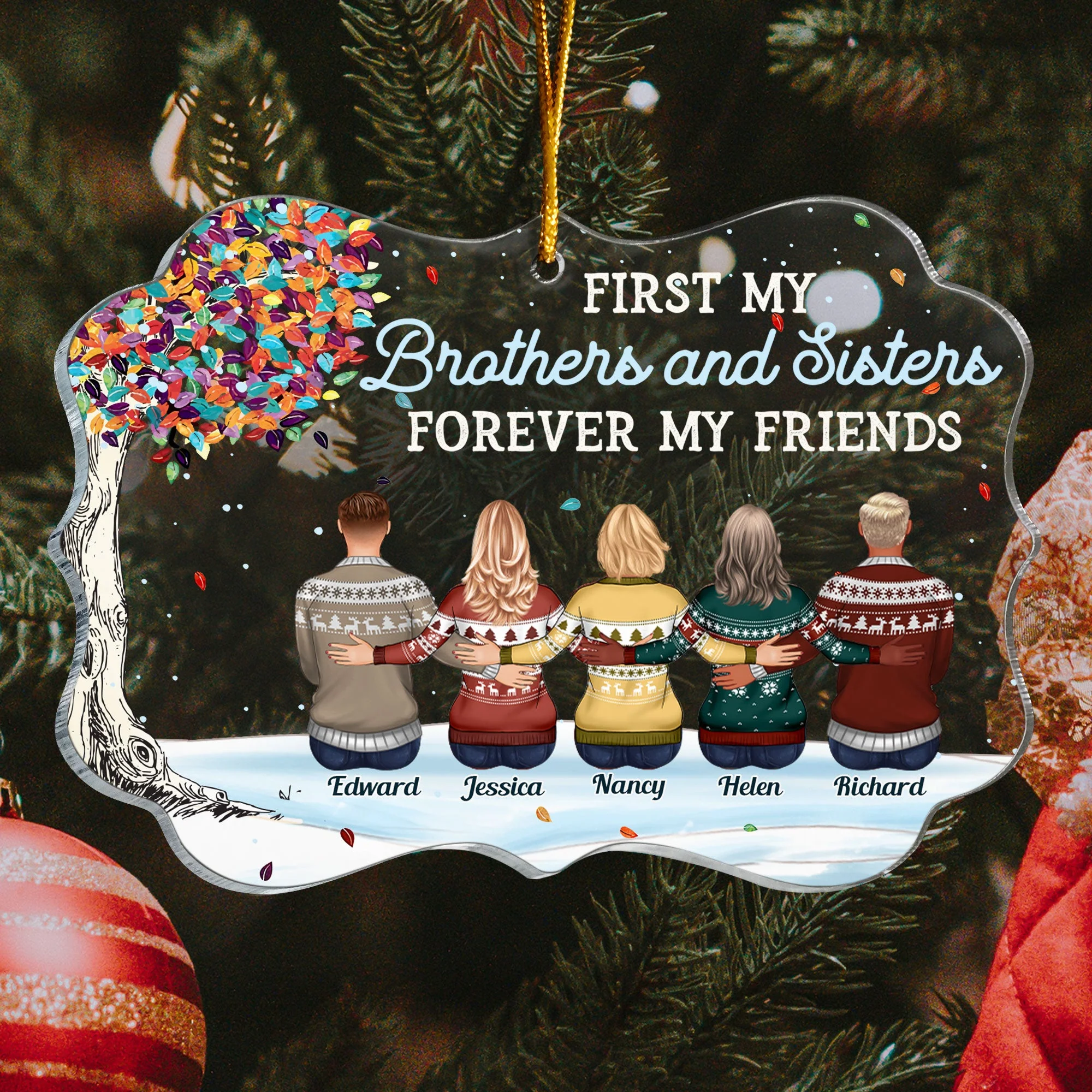 The Greatest Gift Our Parents Gave Us Was Each Other - Personalized Acrylic Ornament - Image 3