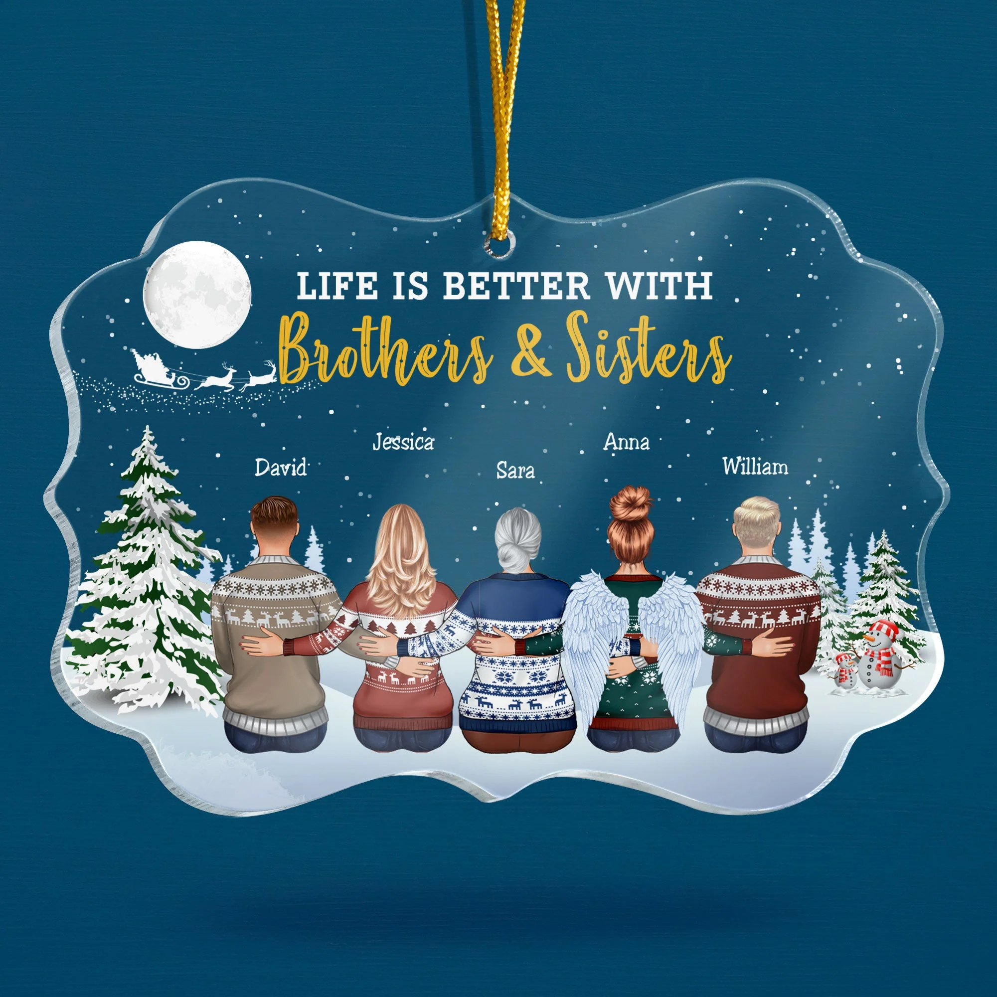 The Greatest Gift Our Parents Gave Us Was Each Other - Up To 10 People - Personalized Family Ornament - Image 2