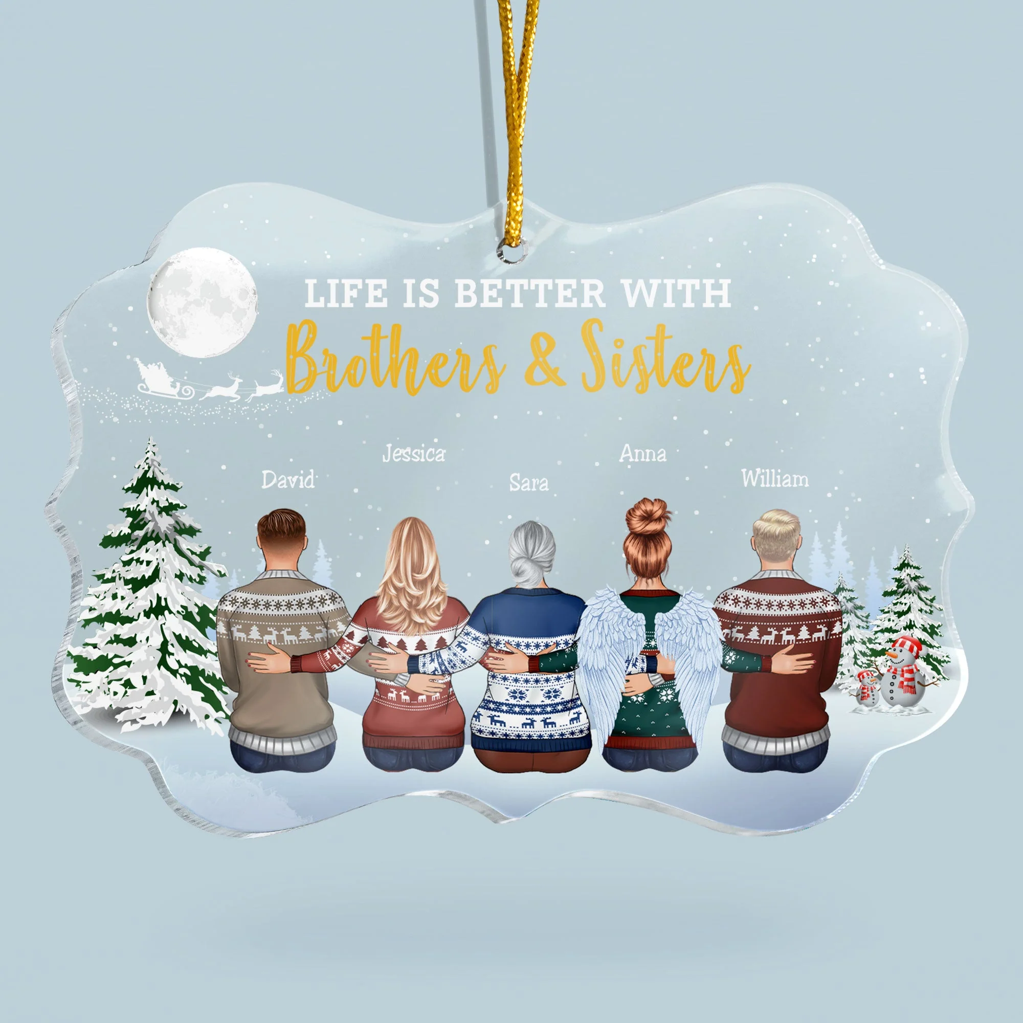 The Greatest Gift Our Parents Gave Us Was Each Other - Up To 10 People - Personalized Family Ornament - Image 3