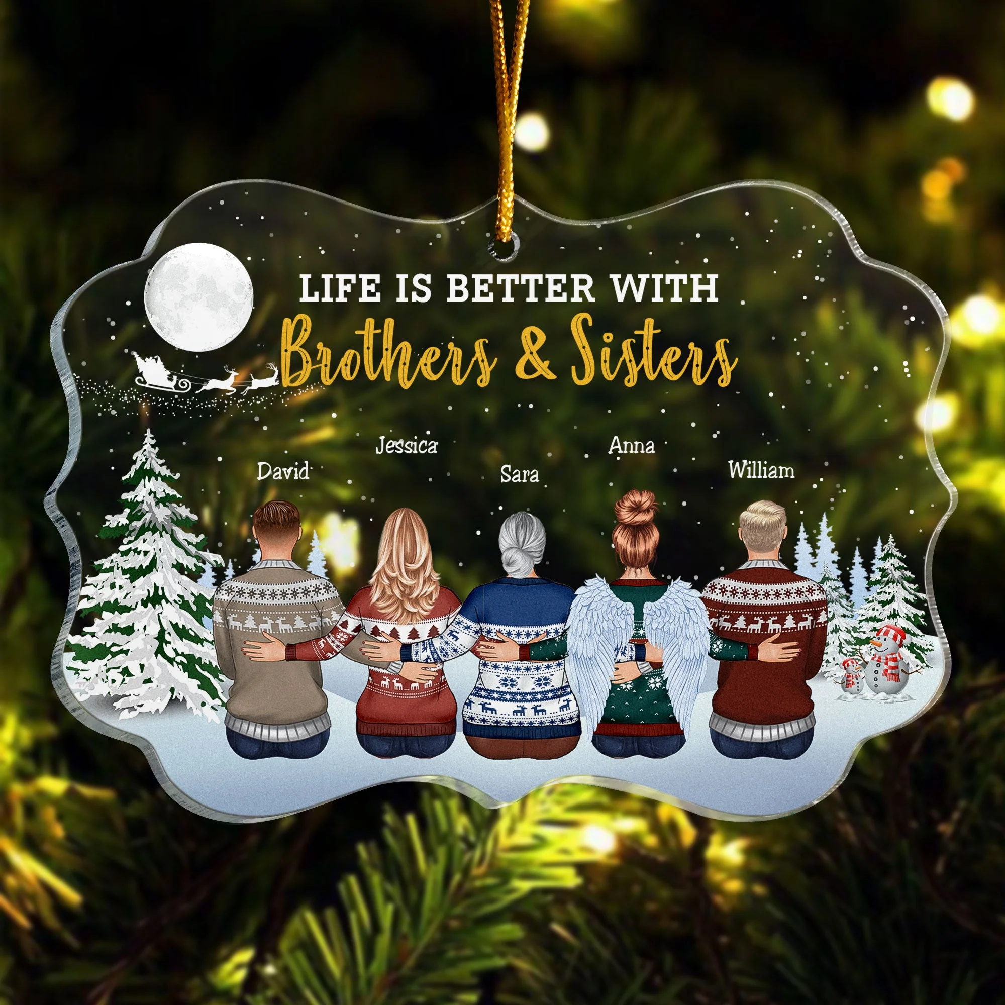 The Greatest Gift Our Parents Gave Us Was Each Other - Up To 10 People - Personalized Family Ornament - Image 4