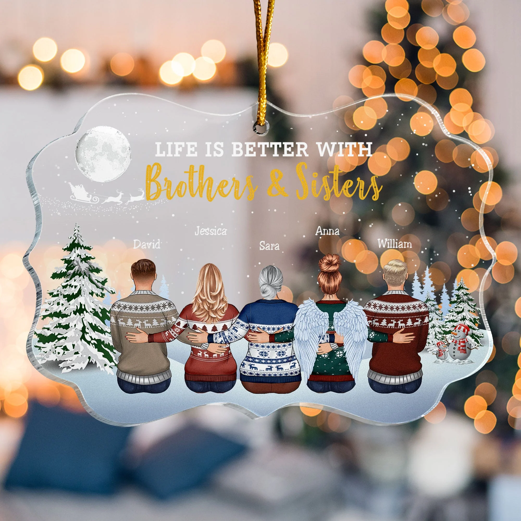 The Greatest Gift Our Parents Gave Us Was Each Other - Up To 10 People - Personalized Family Ornament - Image 7