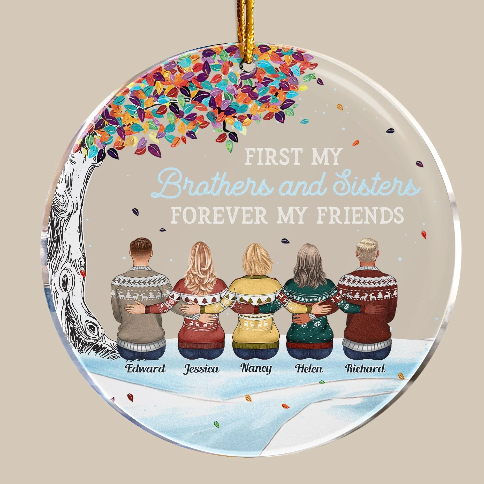 The Greatest Gift Our Parents Gave Us Was Each Other - Personalized Ceramic Ornament - Christmas Gift For Family Members, Brothers, Sisters - Image 10