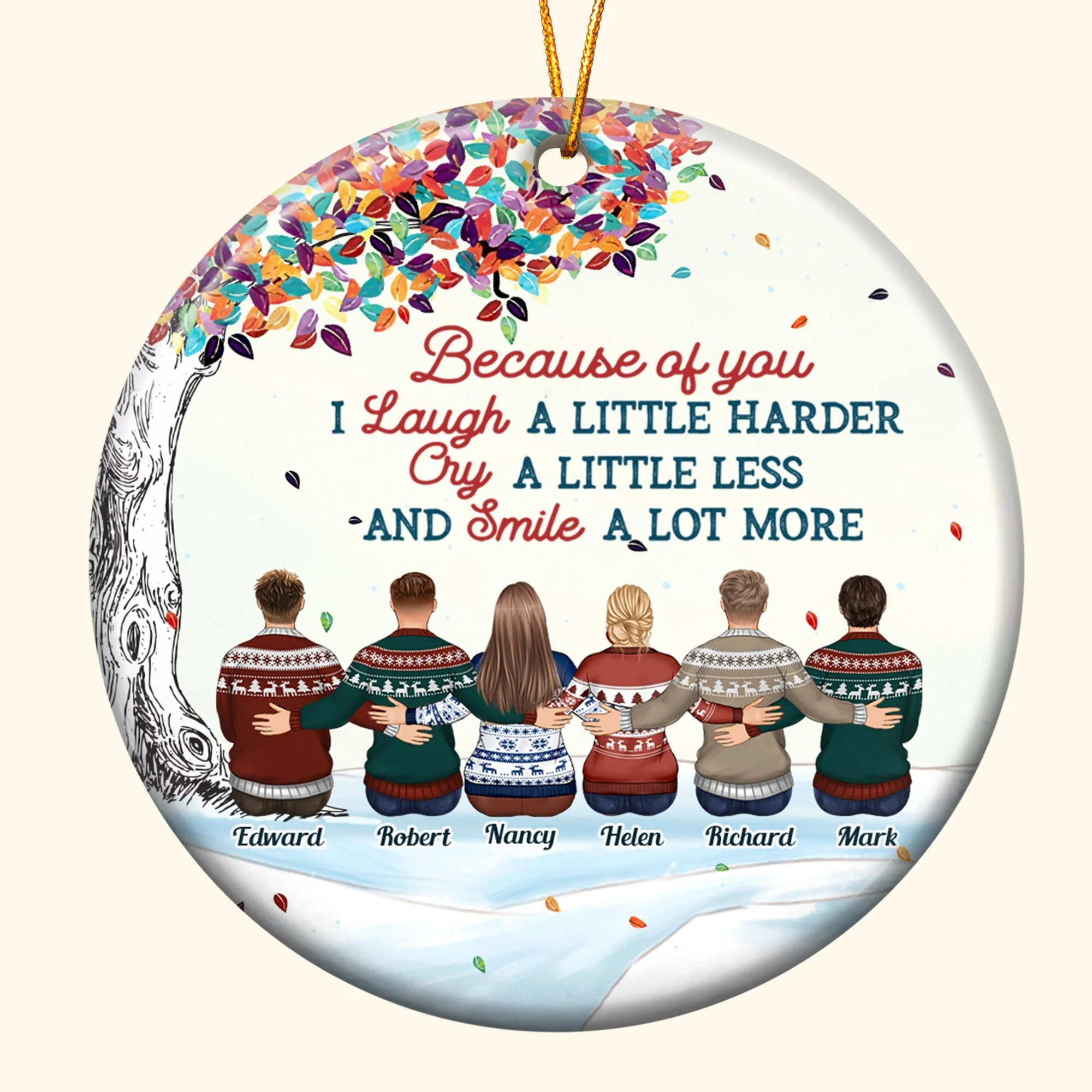 The Greatest Gift Our Parents Gave Us Was Each Other - Personalized Ceramic Ornament - Christmas Gift For Family Members, Brothers, Sisters - Image 3