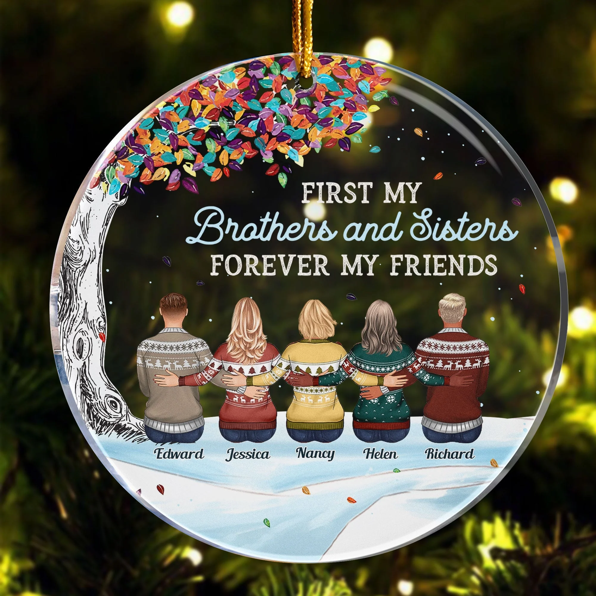 The Greatest Gift Our Parents Gave Us Was Each Other - Personalized Ceramic Ornament - Christmas Gift For Family Members, Brothers, Sisters - Image 6