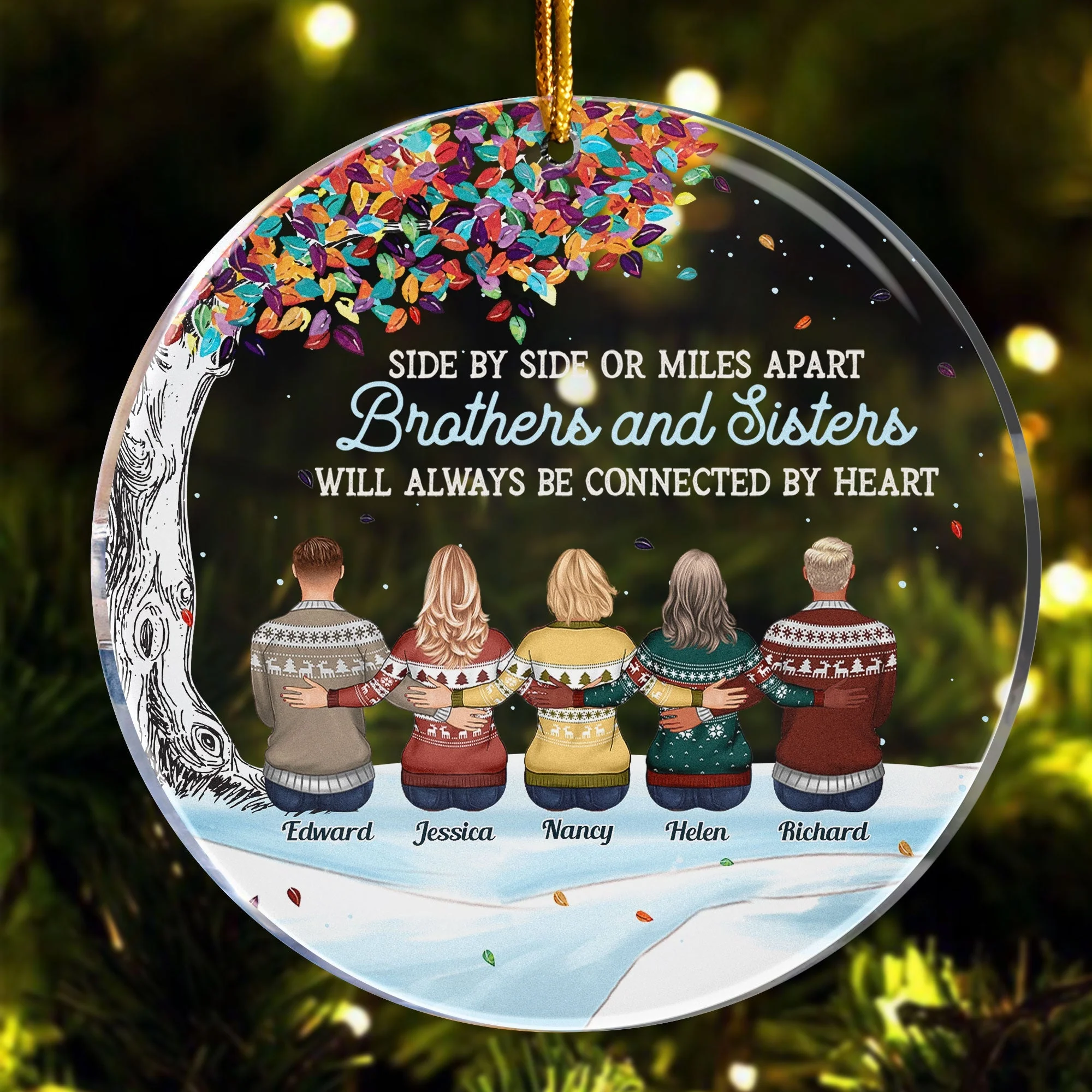 The Greatest Gift Our Parents Gave Us Was Each Other - Personalized Ceramic Ornament - Christmas Gift For Family Members, Brothers, Sisters - Image 7