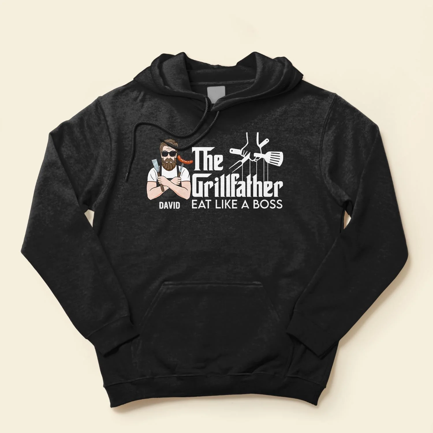 The Grillfather Eat Like A Boss  - Personalized Shirt - Father's Day, Birthday, Funny Gift For Dad, Father, Husband - Image 4