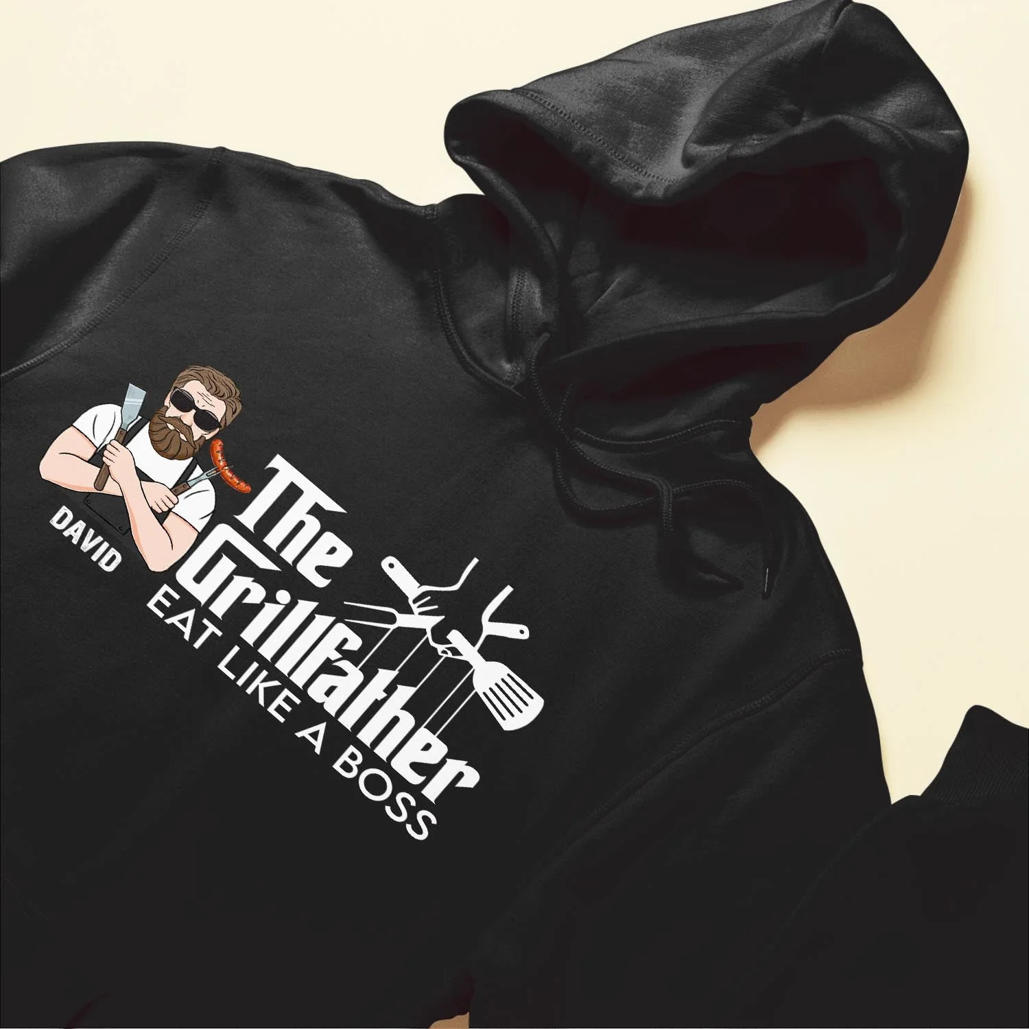 The Grillfather Eat Like A Boss  - Personalized Shirt - Father's Day, Birthday, Funny Gift For Dad, Father, Husband - Image 6