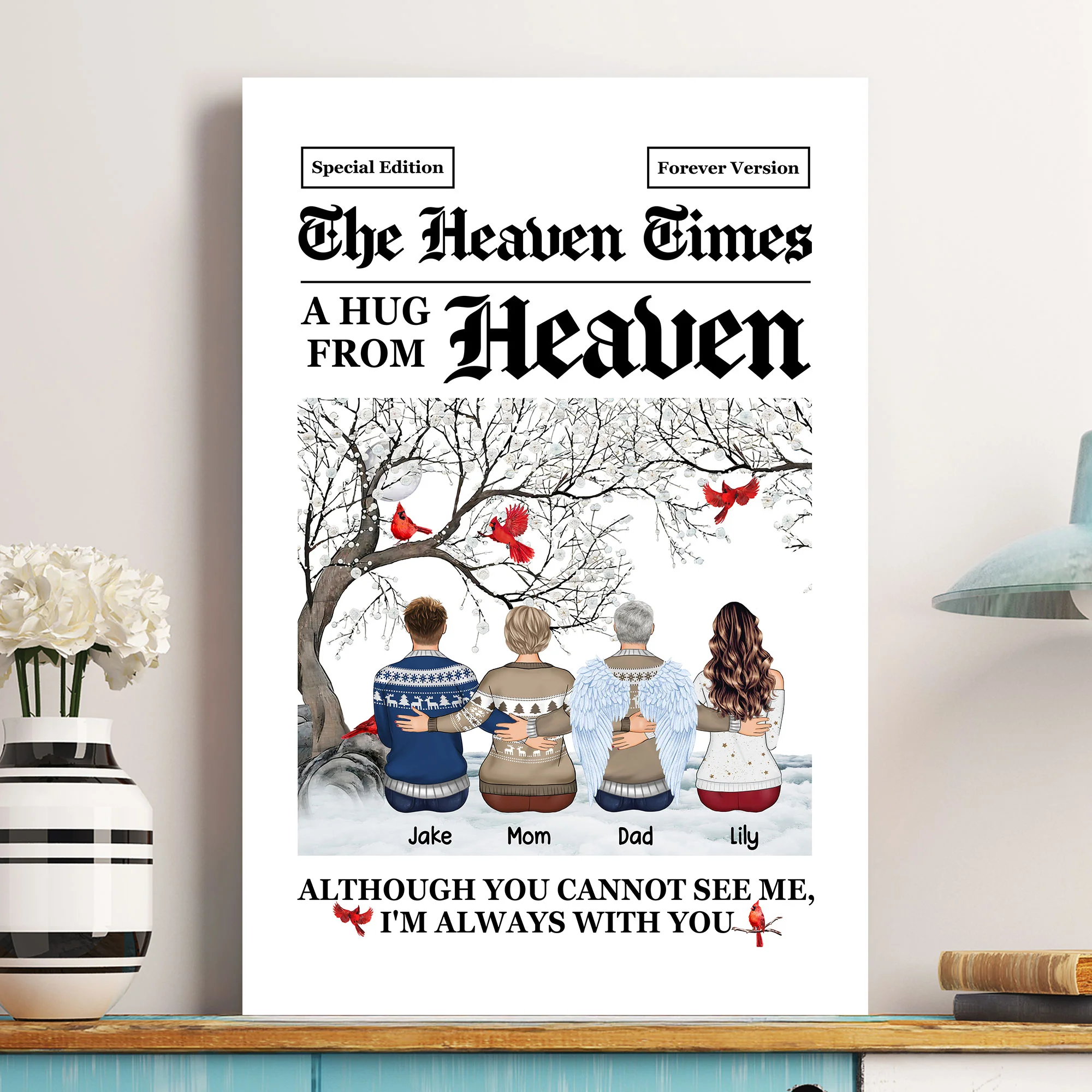 The Heaven Times I'm Always With You - Personalized Poster/Canvas/Wall Art - Image 10