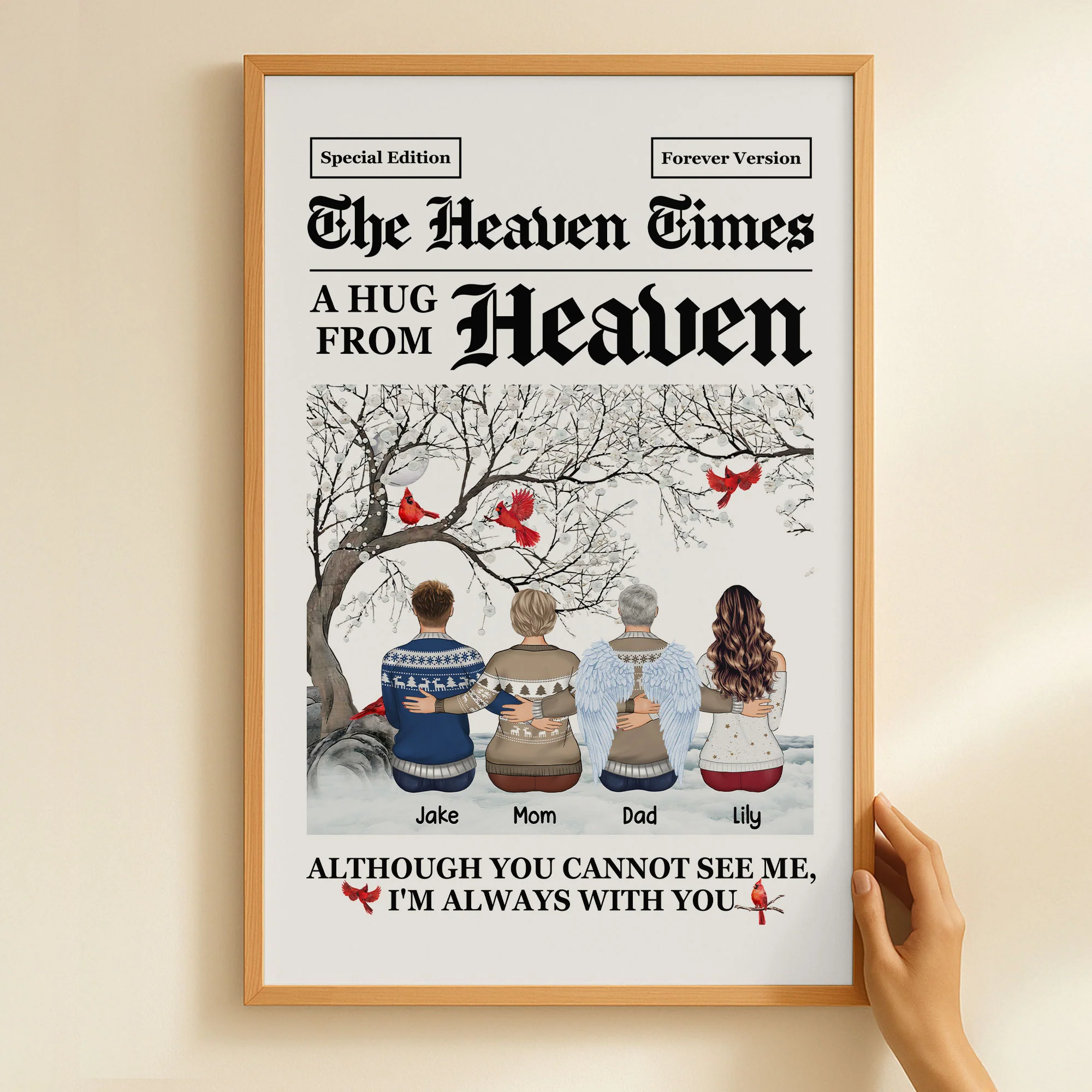 The Heaven Times I'm Always With You - Personalized Poster/Canvas/Wall Art - Image 9