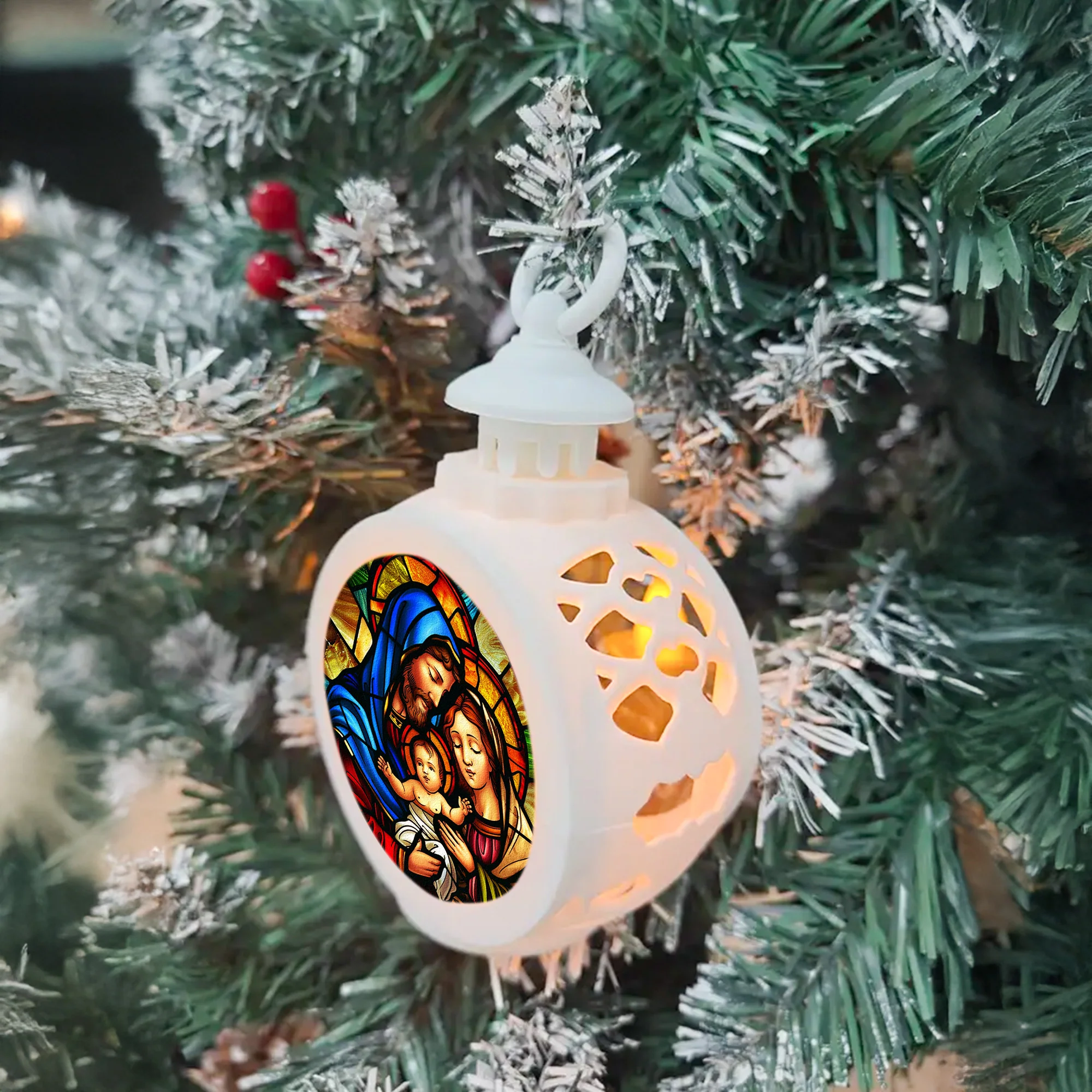 The Holy Family Christmas - Nativity Night - Personalized Lantern Night Light - Image 5