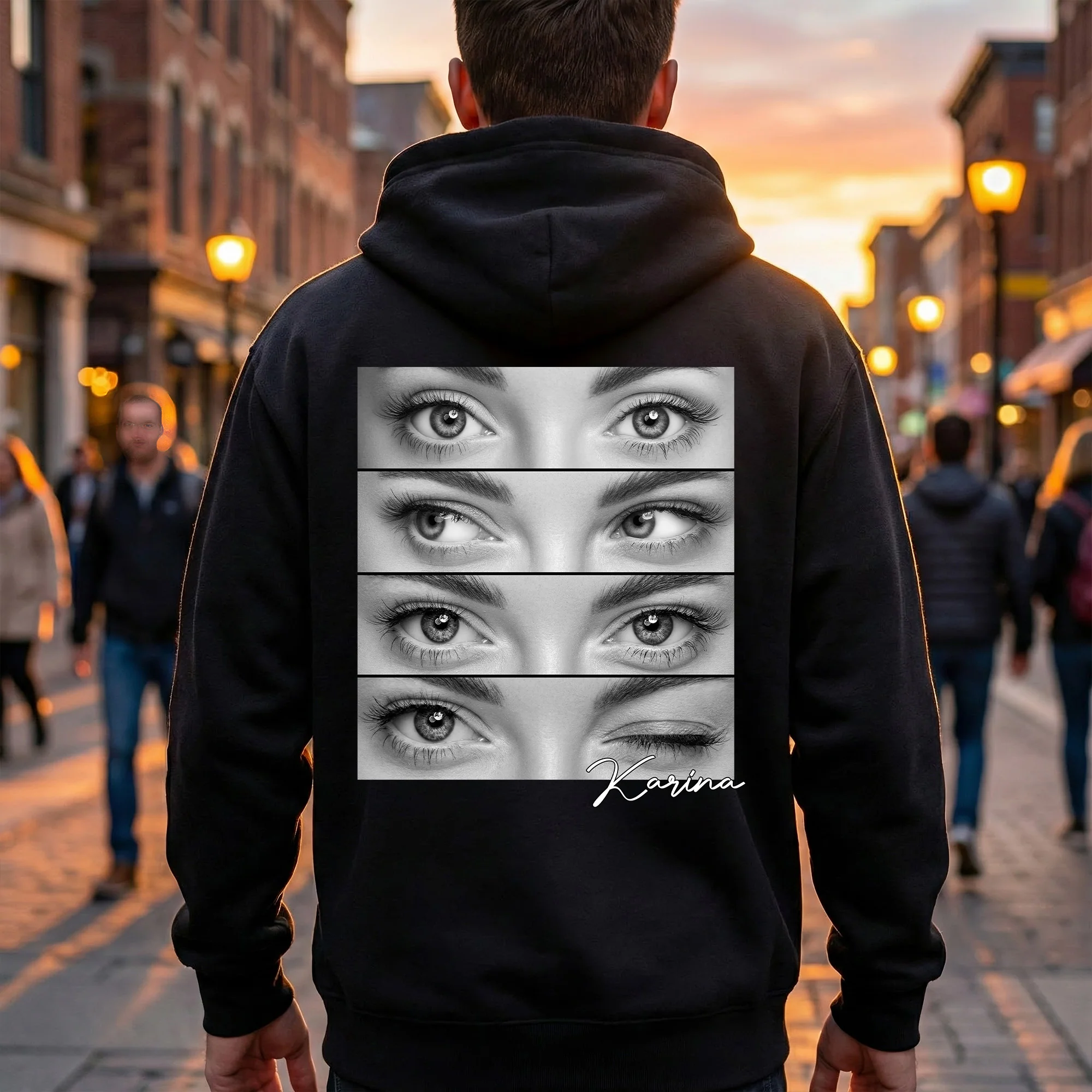 The Look Of Love Shirt Gift For Husband Boyfriend - Personalized Photo Back Printed Shirt - Image 4