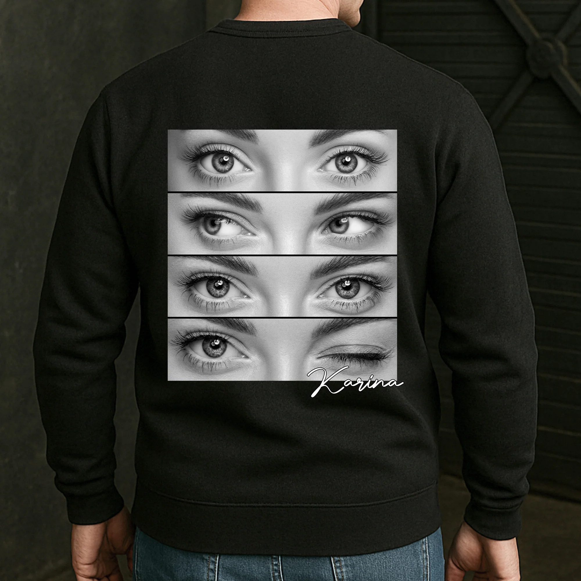 The Look Of Love Shirt Gift For Husband Boyfriend - Personalized Photo Back Printed Shirt - Image 5