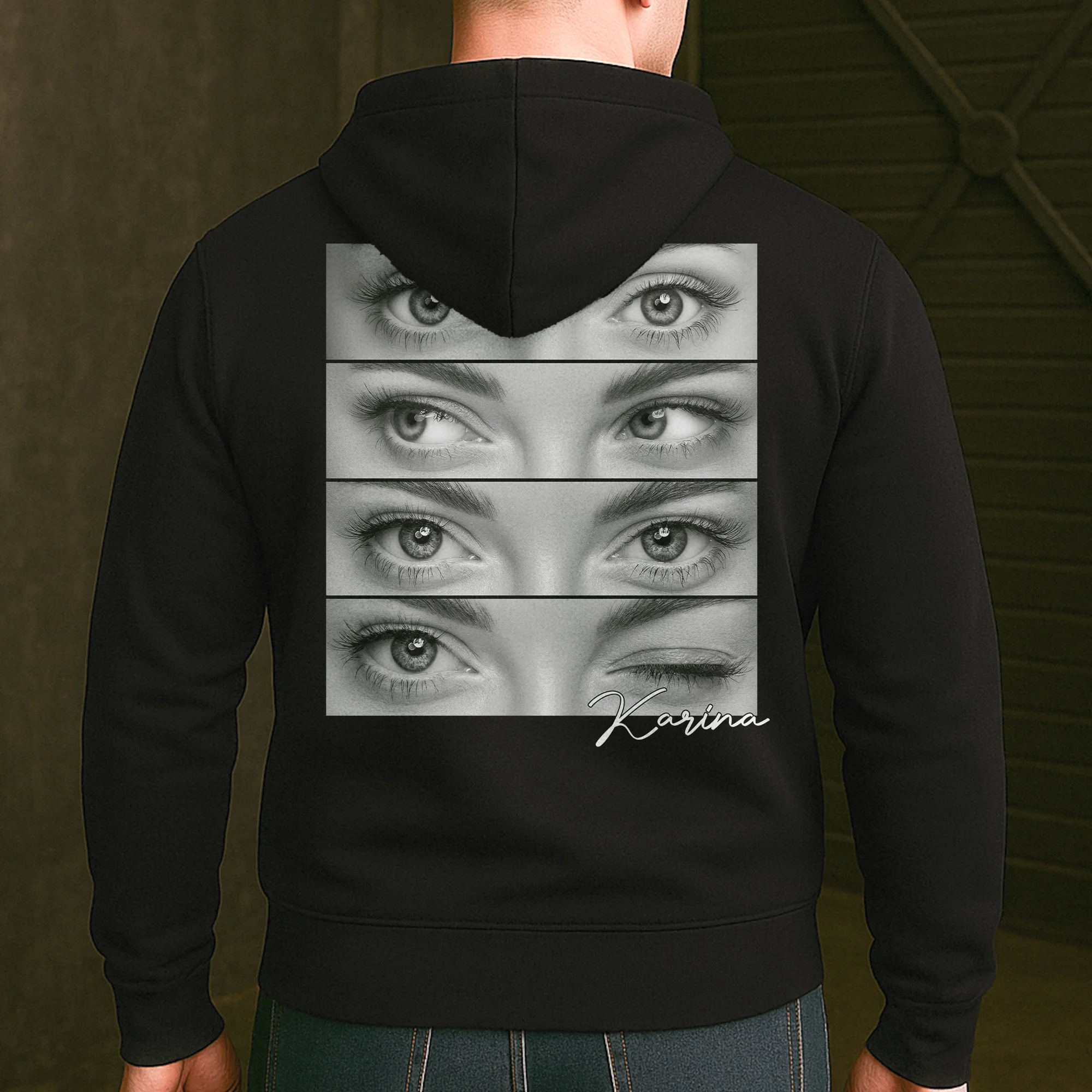 The Look Of Love Shirt Gift For Husband Boyfriend - Personalized Photo Back Printed Shirt - Image 6